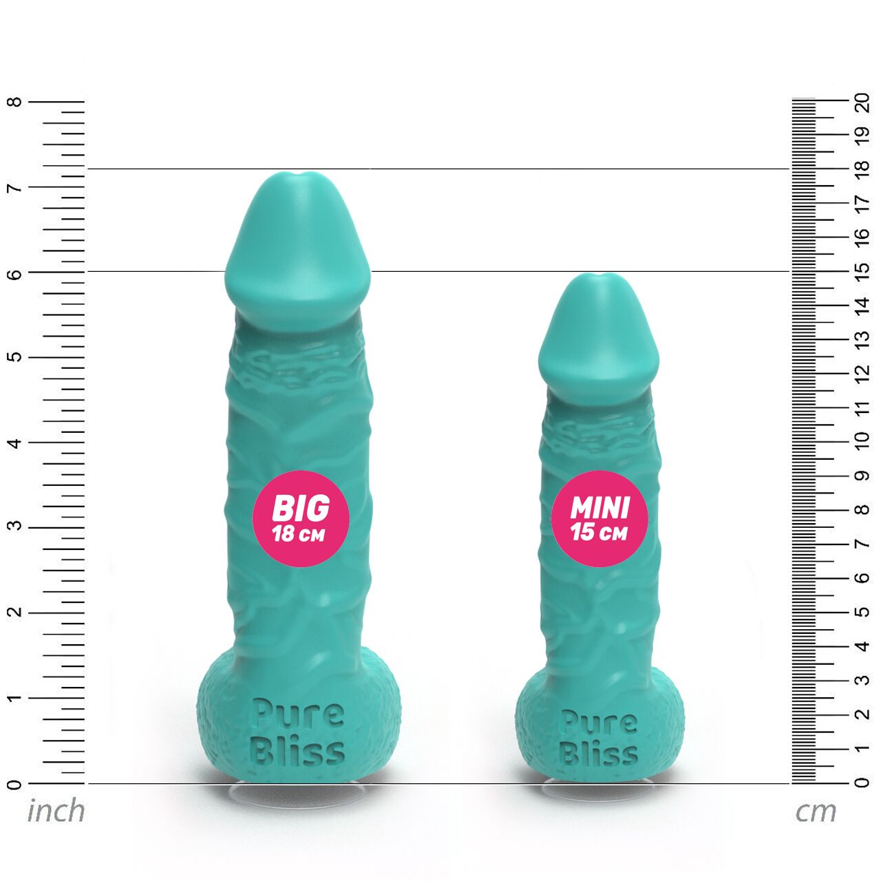 Мило у формі пеніса Pure Bliss MINI Turquoise, крафтове мило-член, натуральне