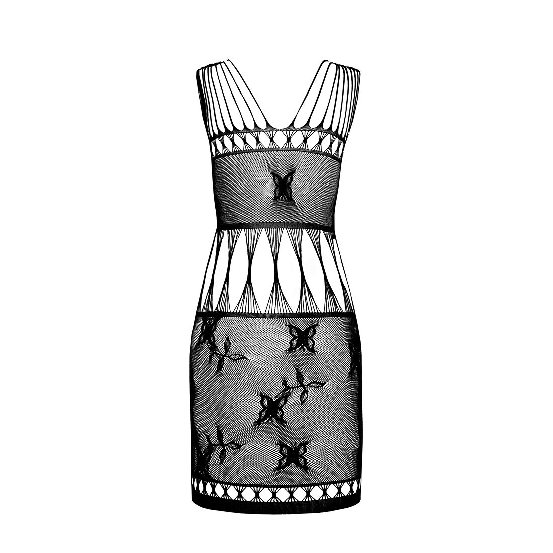 Бодистокинг мини-платье с бабочками Passion BS090 One Size black