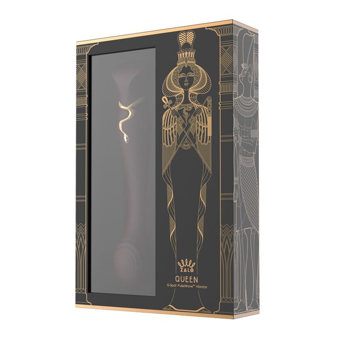 Смартвибратор 3в1 Zalo — Queen Set Wine Red, пульсирующая жемчужина и вакуум, кристалл Swarovski