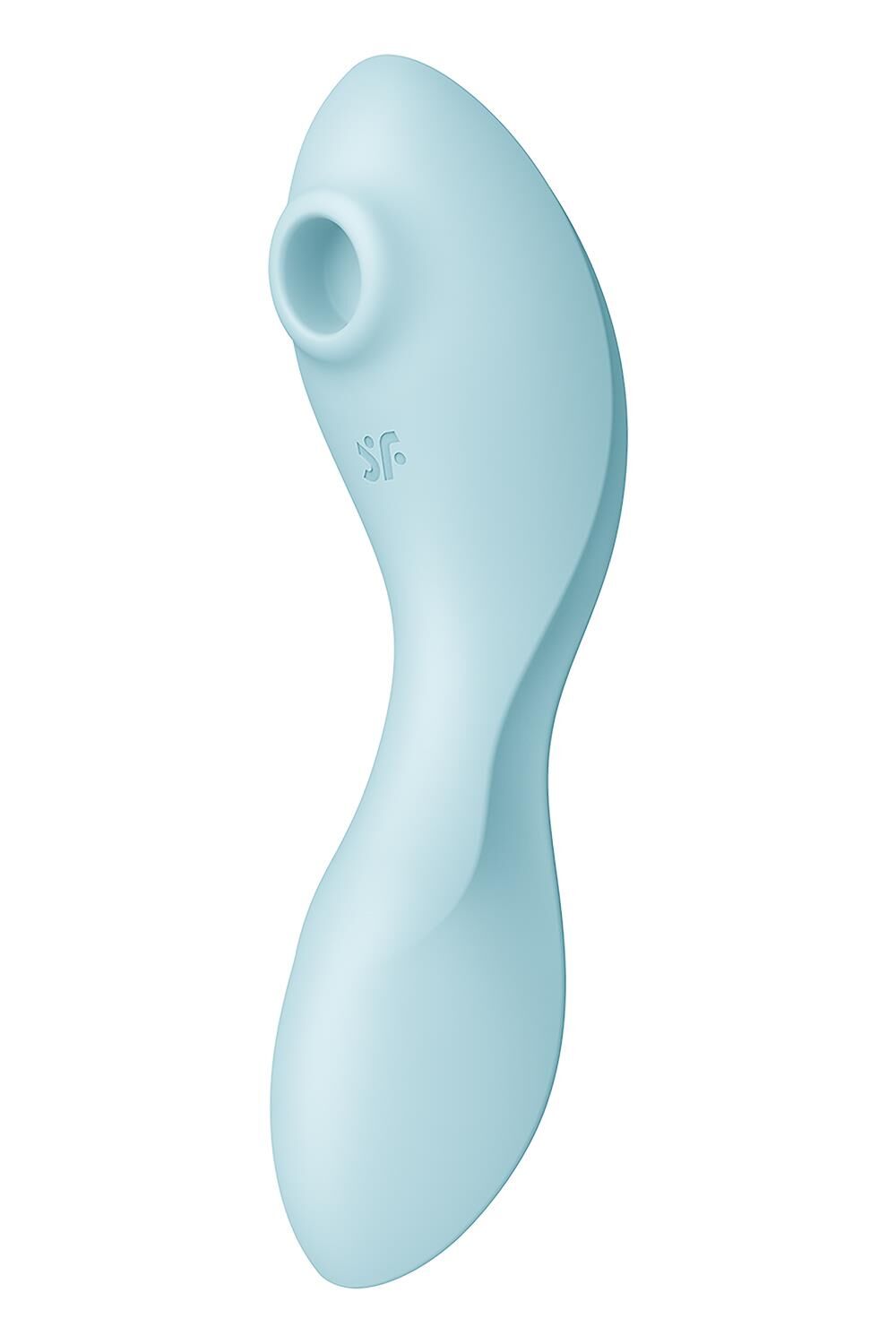 Вакуумный смарт-стимулятор с вибрацией Satisfyer Curvy Trinity 5 (Blue), управление со смартфона