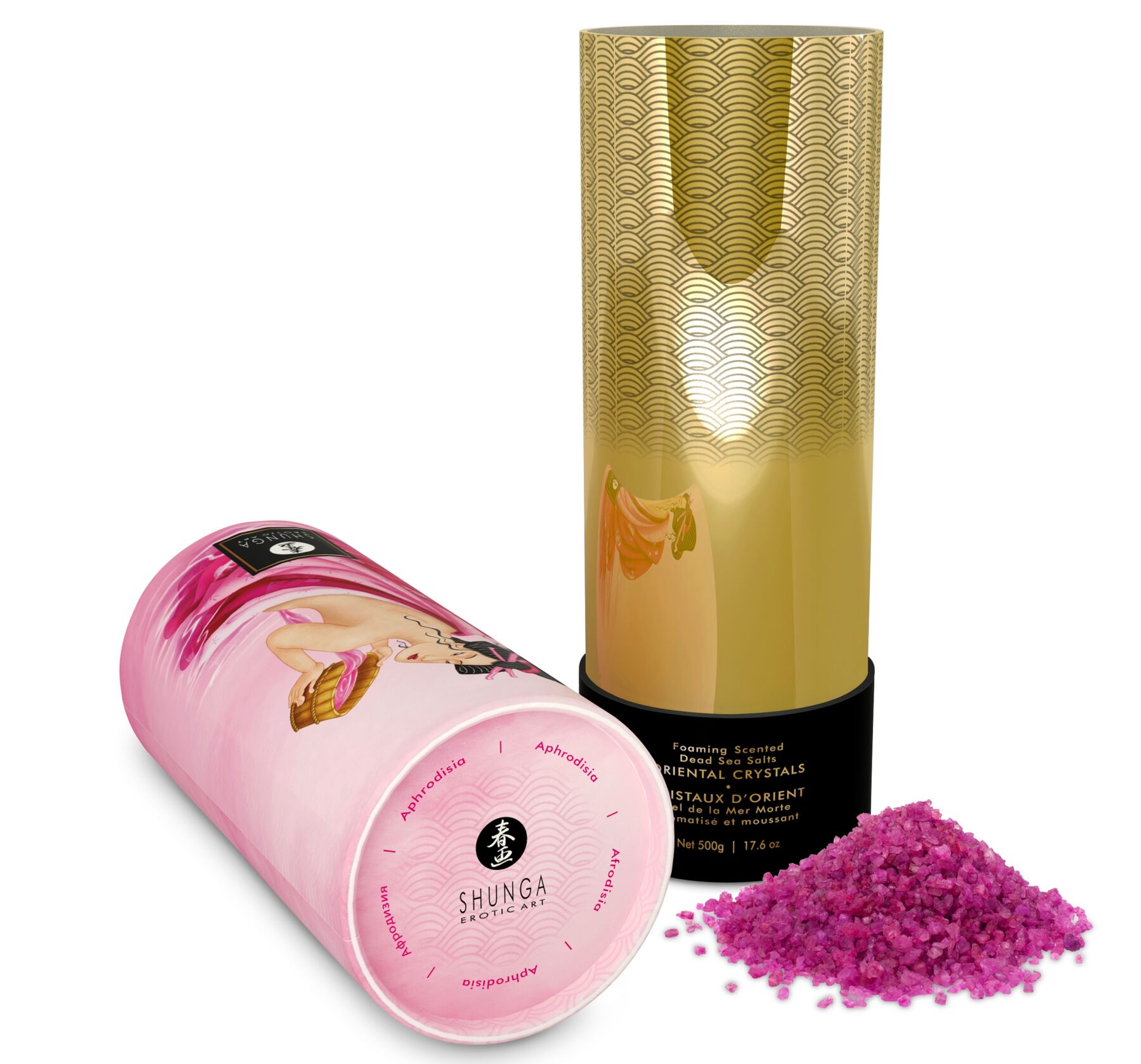Пінлива сіль для ванни Shunga Dead Sea salt Oriental Crystals — Rose Petal (500 г), Мертвого моря