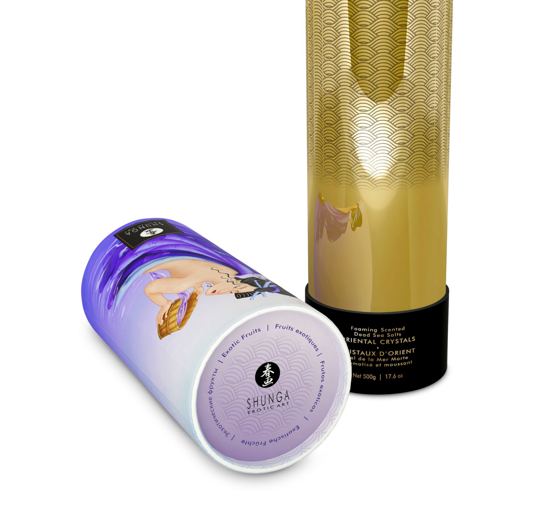 Пенящаяся соль для ванны Shunga Dead Sea salt Oriental Crystals — Exotic Fruits (500 г)