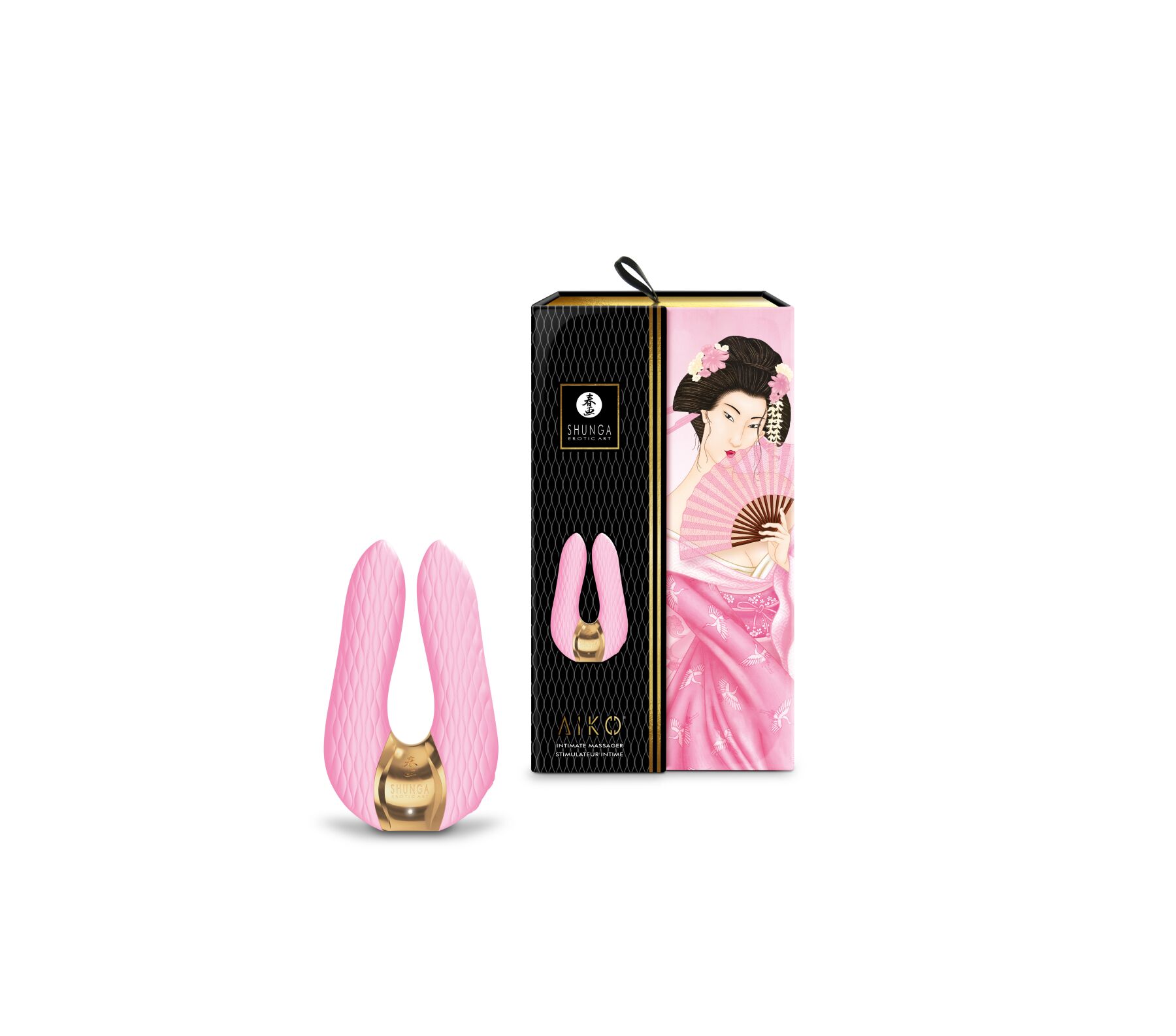 Вибратор для клитора Shunga Aiko Light Pink, гибкие кончики