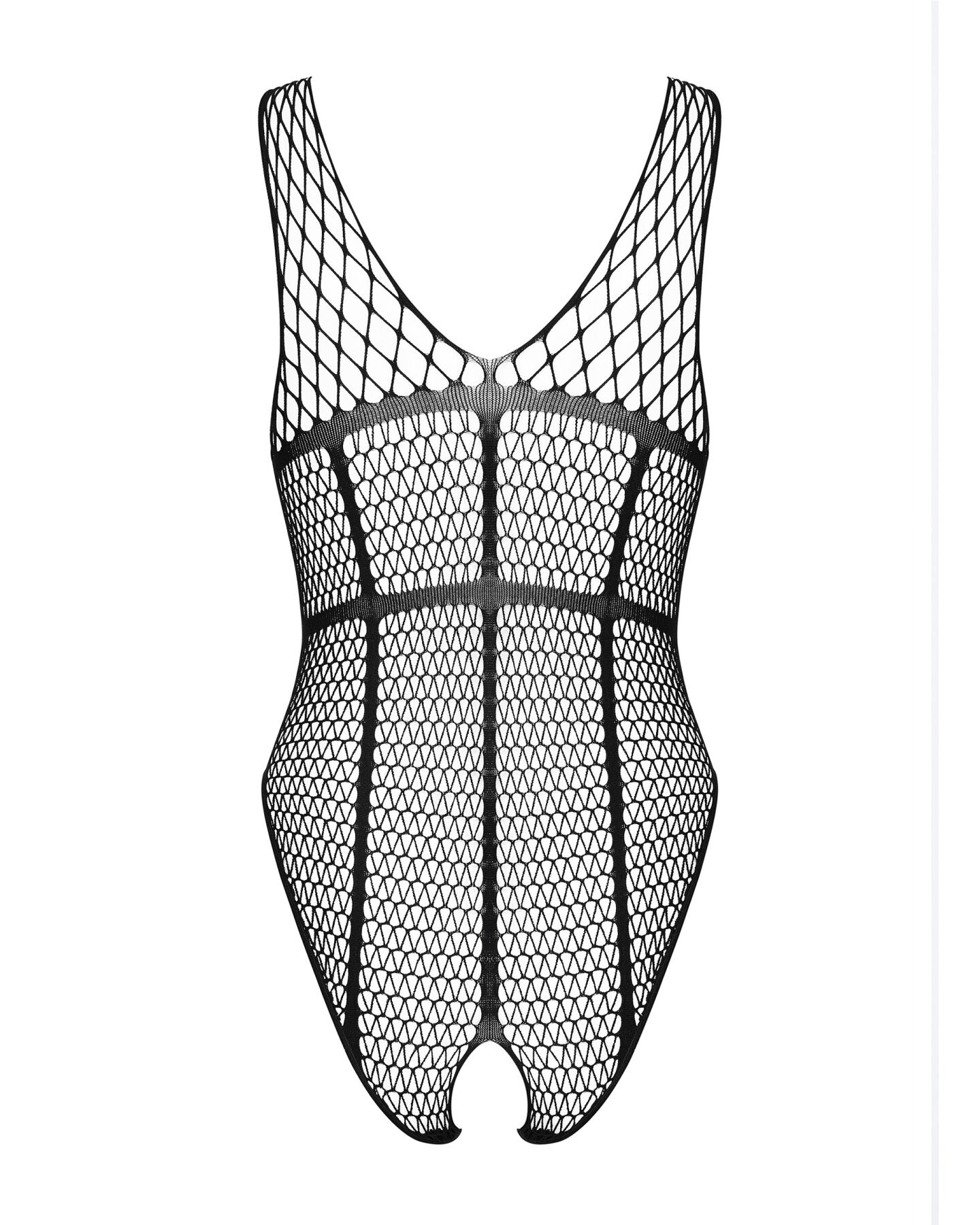Бодистокинг из крупной сетки с доступом Obsessive B117 teddy S/M/L, черный