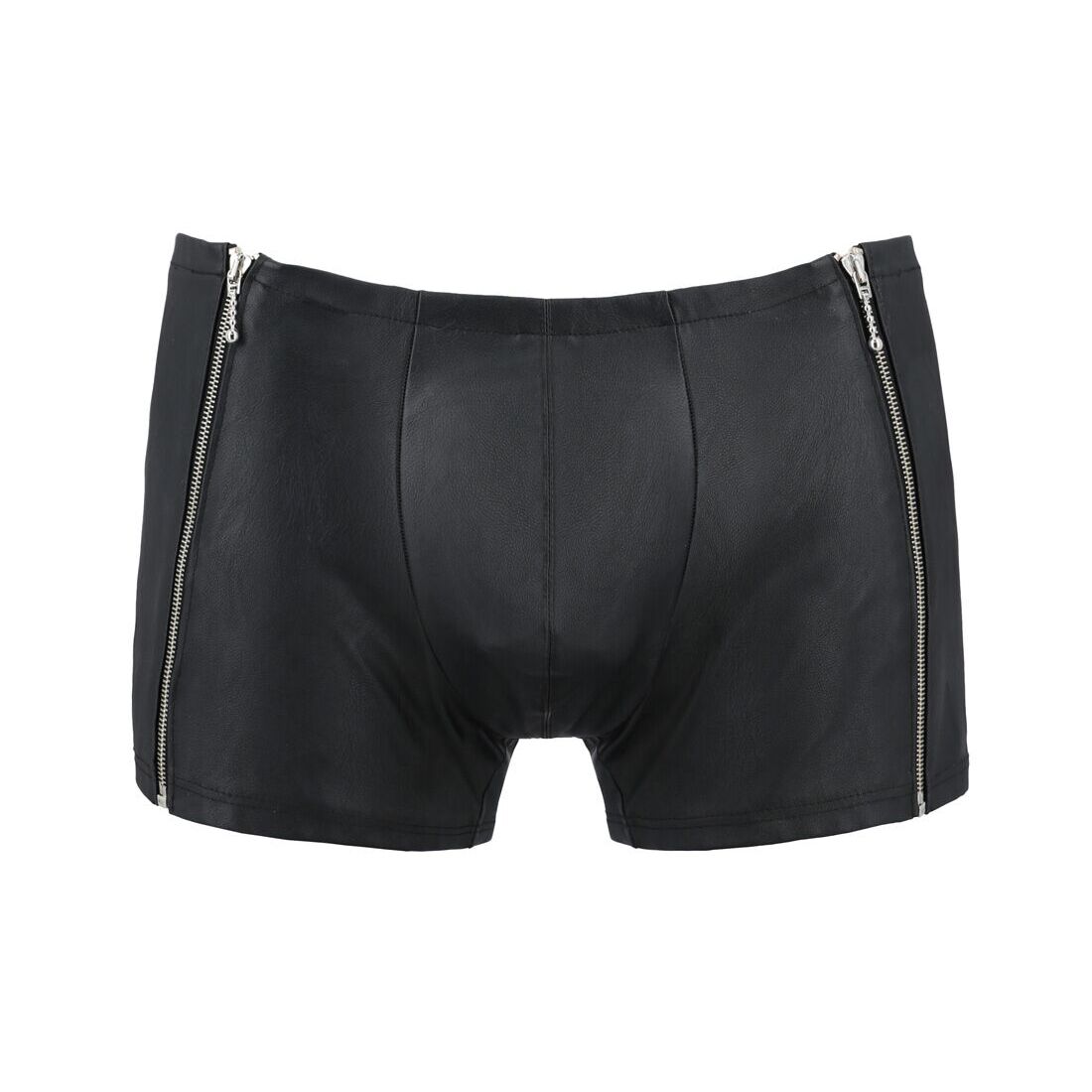 Мужские кожаные боксеры с молниями Passion 049 SHORT MATT S/M Black