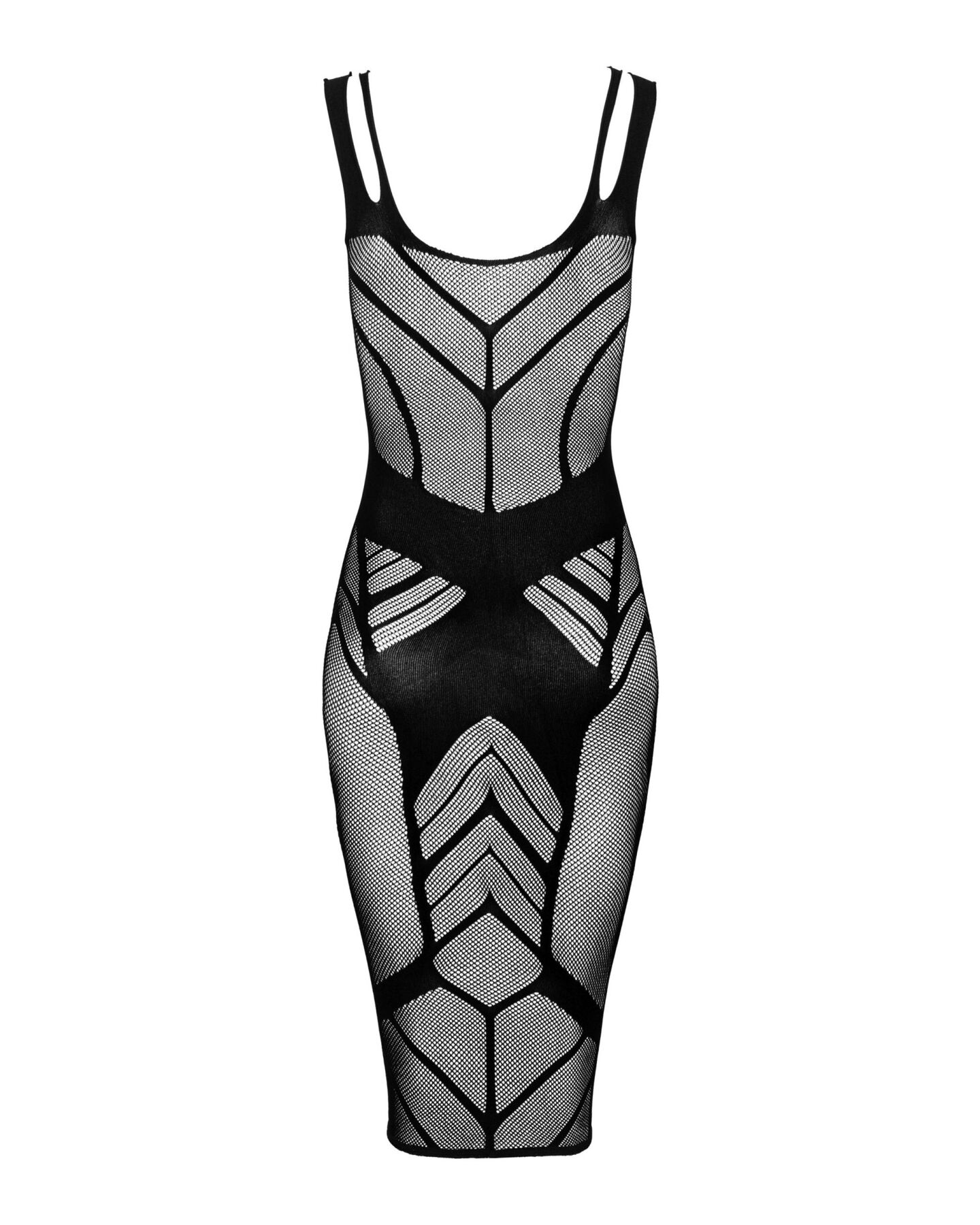 Напівпрозора сукня міді Obsessive D609 dress S/M/L, black