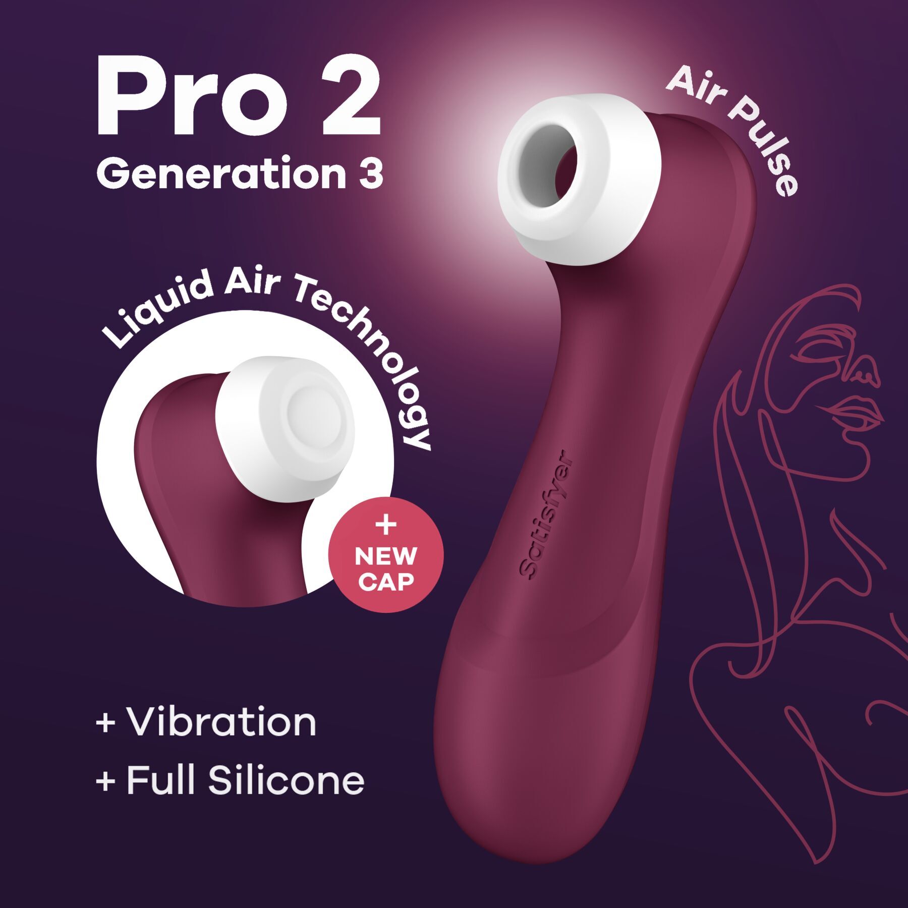 Вакуумний кліторальний стимулятор Satisfyer Pro 2 Generation 3 with Liquid Air (м'яте паковання!!!)