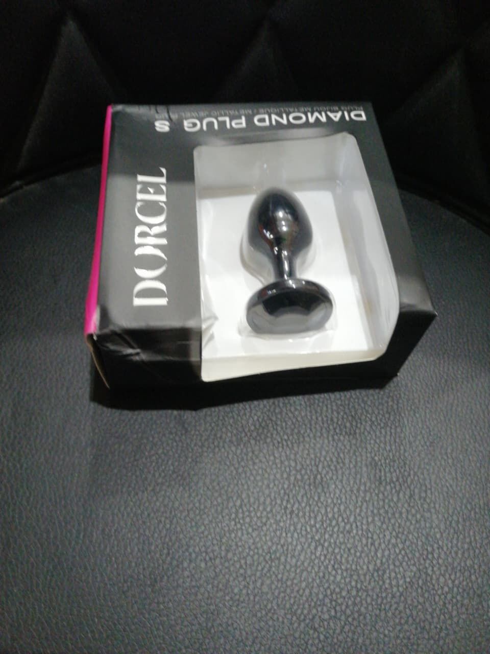 Металева анальна пробка з кристалом Dorcel Diamond Plug Black S (м'яте паковання!!!)