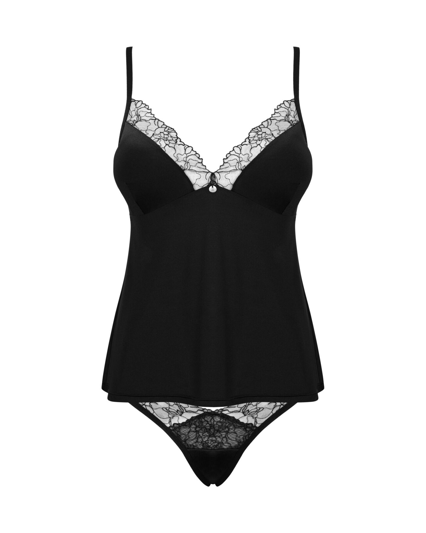 Топ и трусики Obsessive Bella Rou top & panties XS/S, топ, трусики