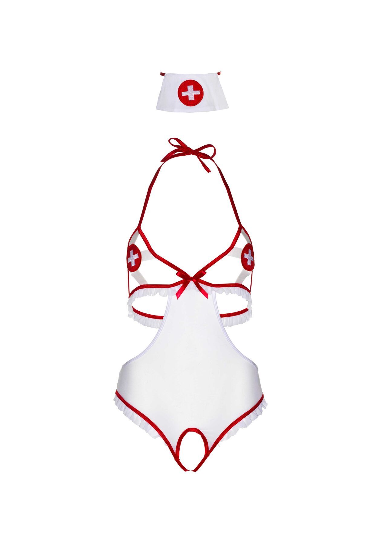 Костюм медсестры Leg Avenue Naughty Nurse, one size, боди и шапочка