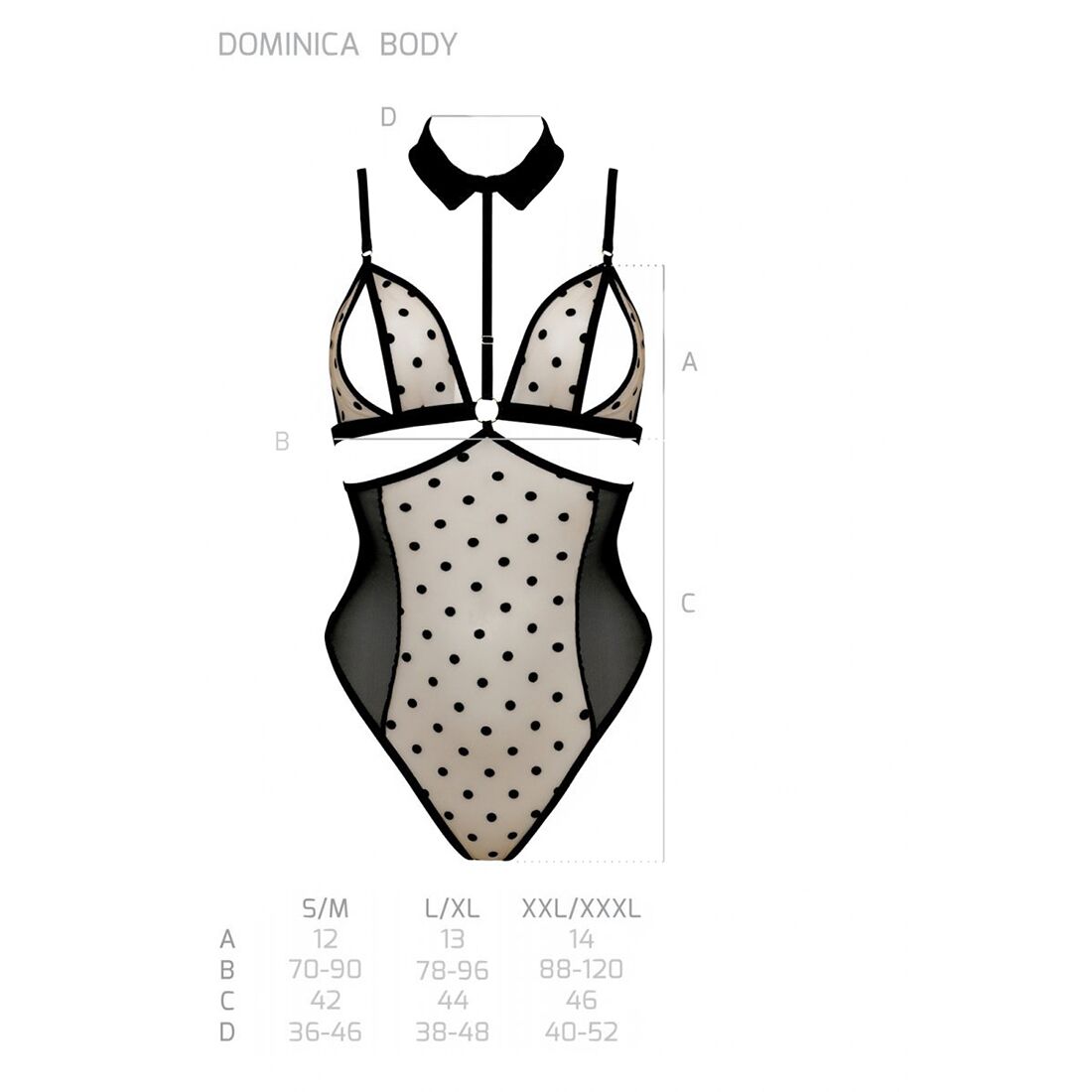 Боди Passion DOMINICA BODY S/M, black