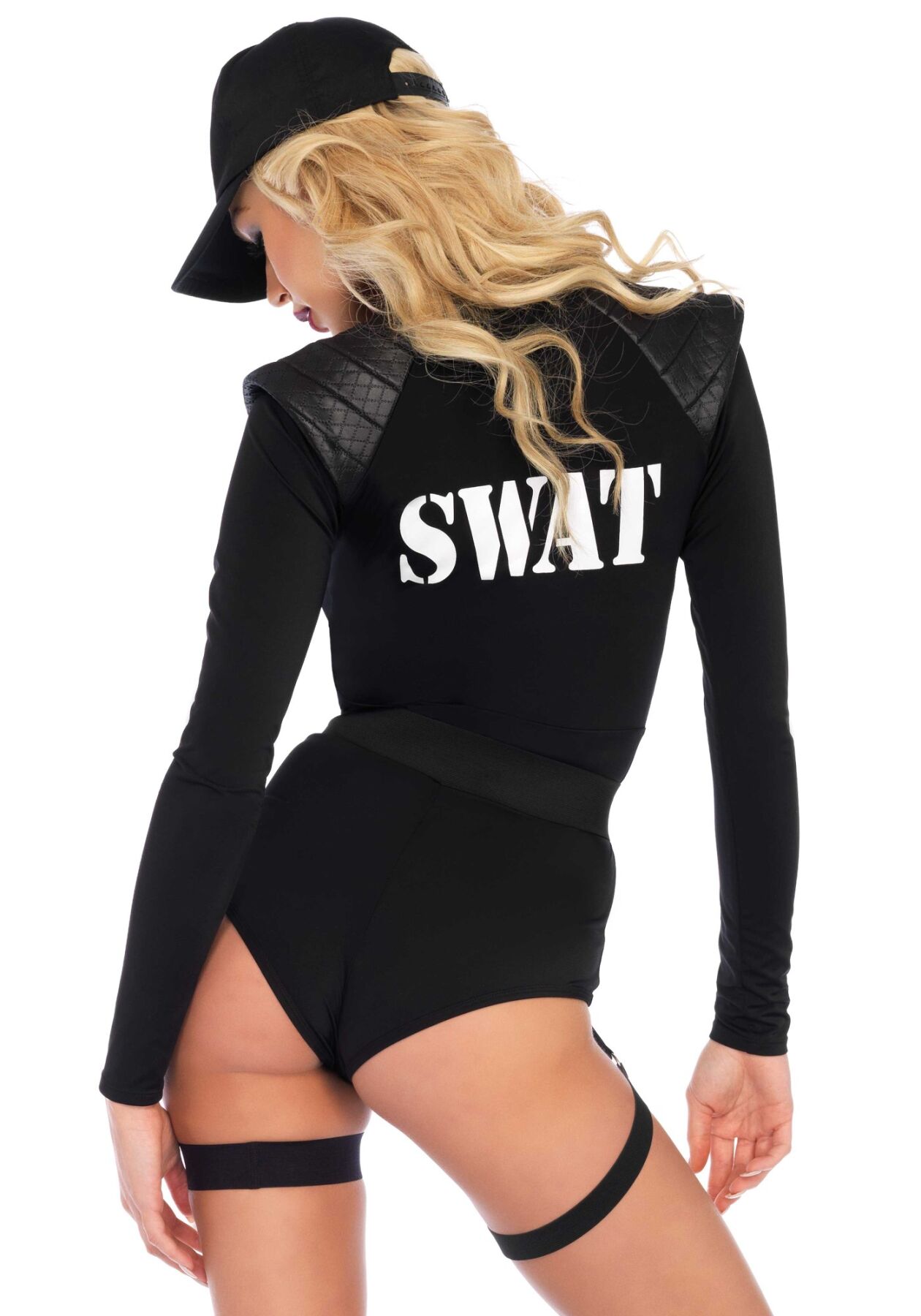 Костюм эротического спецназа Leg Avenue SWAT Team Babe M, боди, пояс, подвязки, игрушечная рация, ке