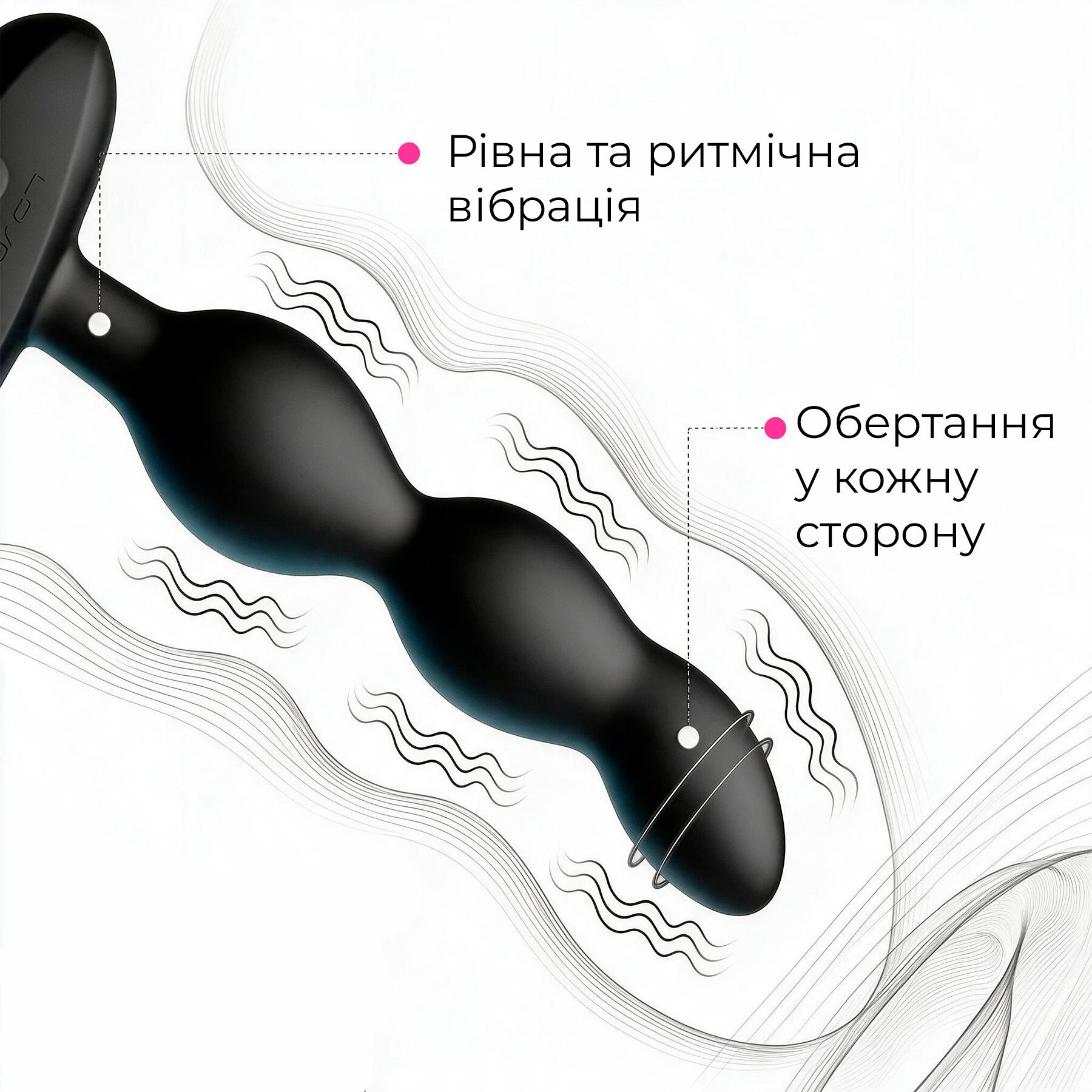 Анальне смарт-намисто з вібрацією та обертанням Lovense Ridge, унісекс