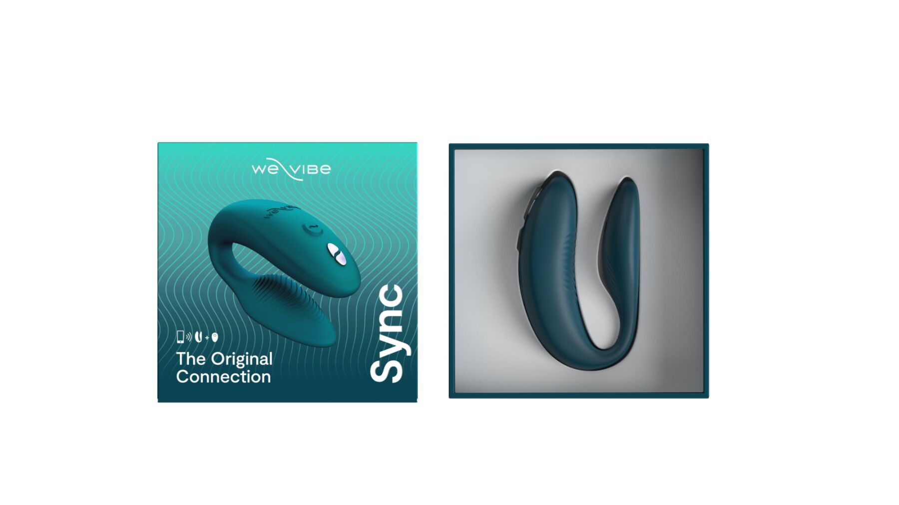 Смарт-вибратор для пар We-Vibe Sync 2 Green Velvet, 10 виброрежимов, пульт ДУ