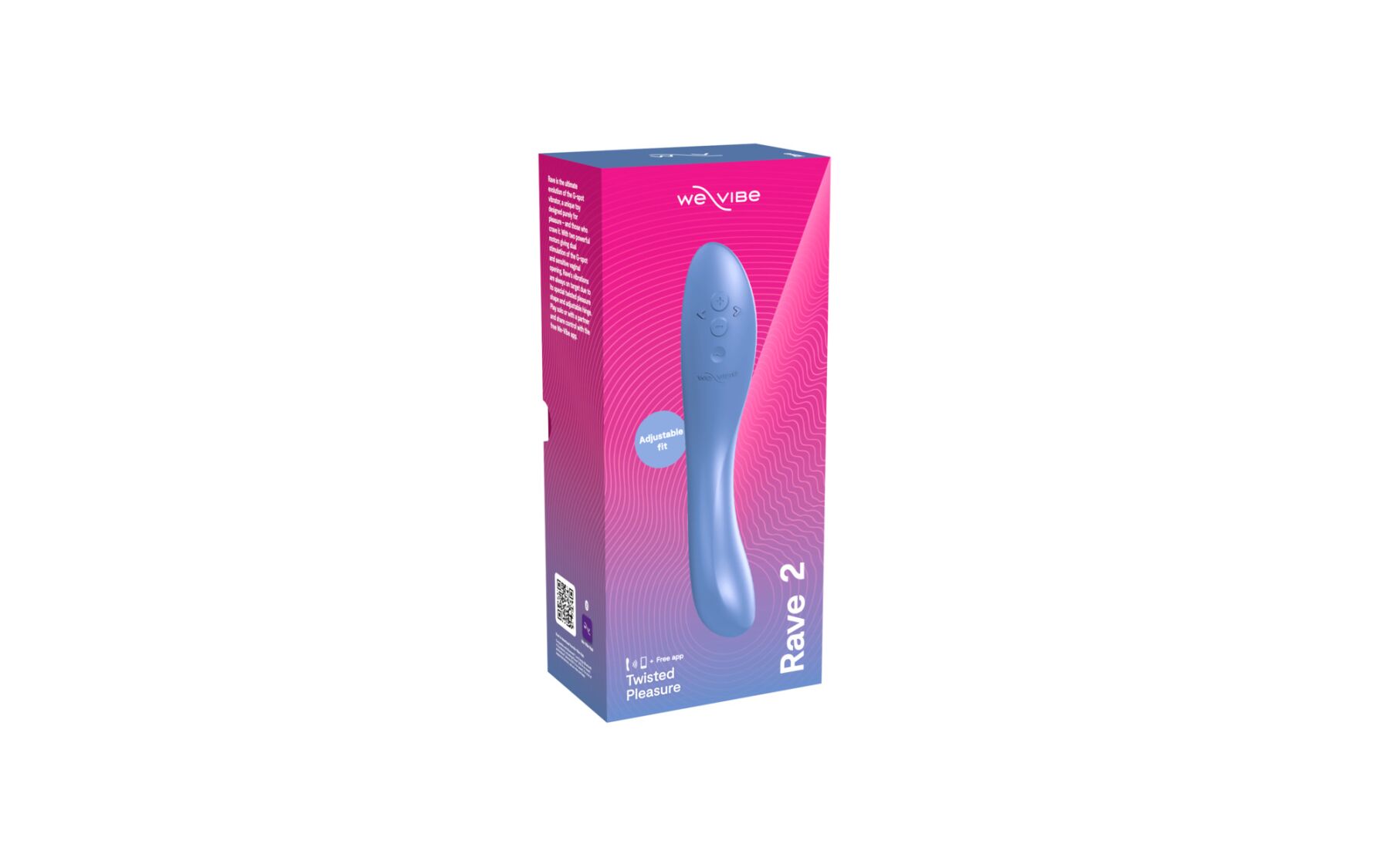 Смарт-вібратор We-Vibe Rave 2 Twisted Pleasure Blue, для точки G та входу в піхву, 2 мотори