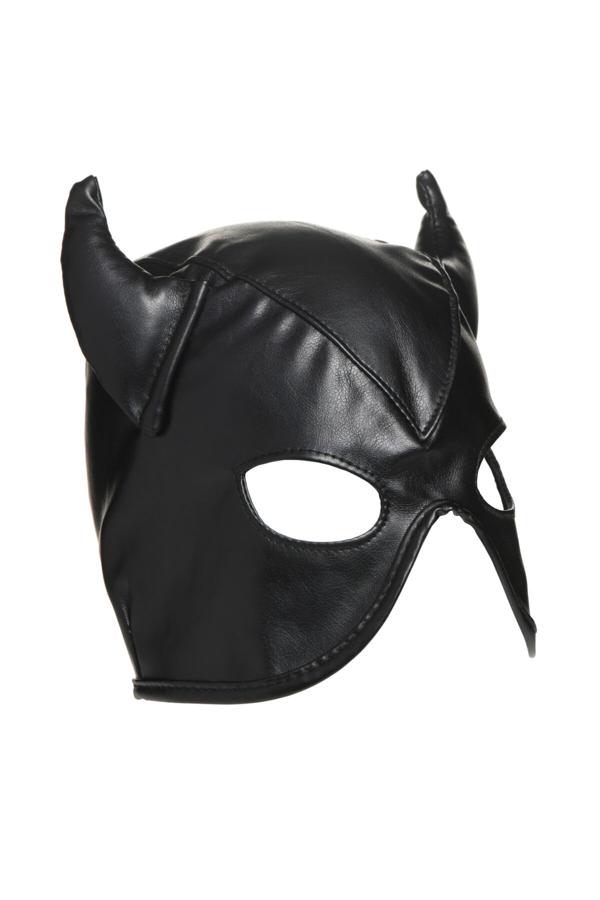 Маска с рогами Master Series: Dungeon Demon Bondage Mask with Horns, черная