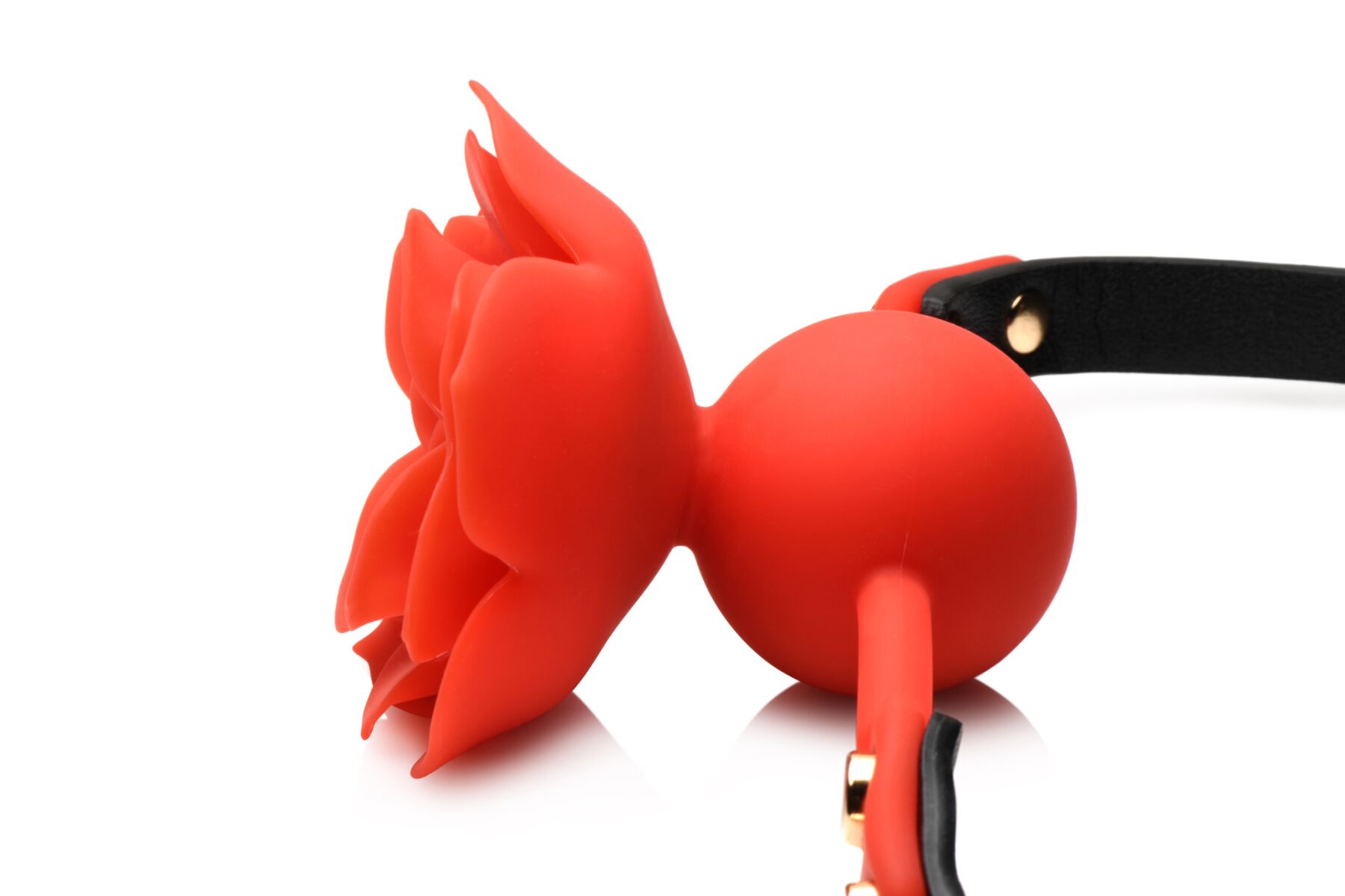 Силиконовый кляп с розой Master Series: Blossom Silicone Rose Gag – Red