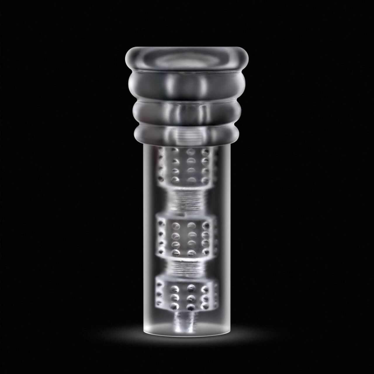 Мастурбатор Blush Rize – Luz Glow in the Dark Masturbator – Clear, всмоктування, світиться в темряві