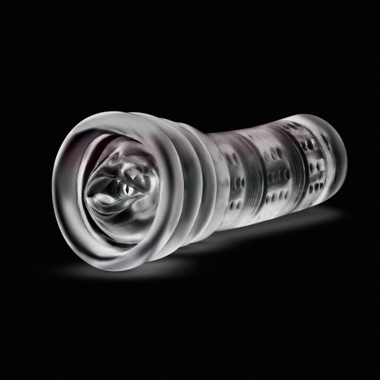 Мастурбатор Blush Rize – Luz Glow in the Dark Masturbator – Clear, всмоктування, світиться в темряві