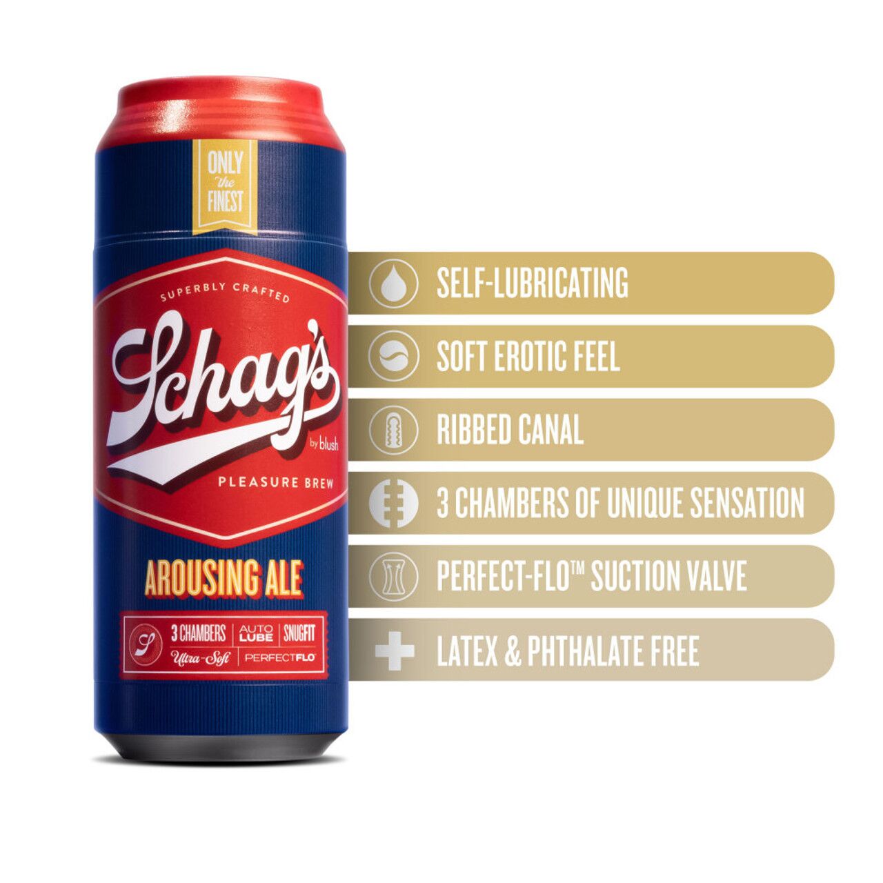Мастурбатор – банка пива Blush Schag's Arousing Ale Masturbator – Frosted, самозмащуваний, вакуум