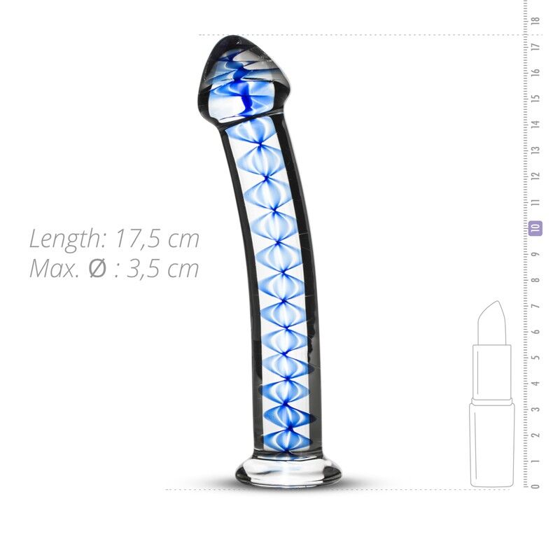 Стеклянный дилдо Gildo Glass Dildo No. 4, для точки G и простаты