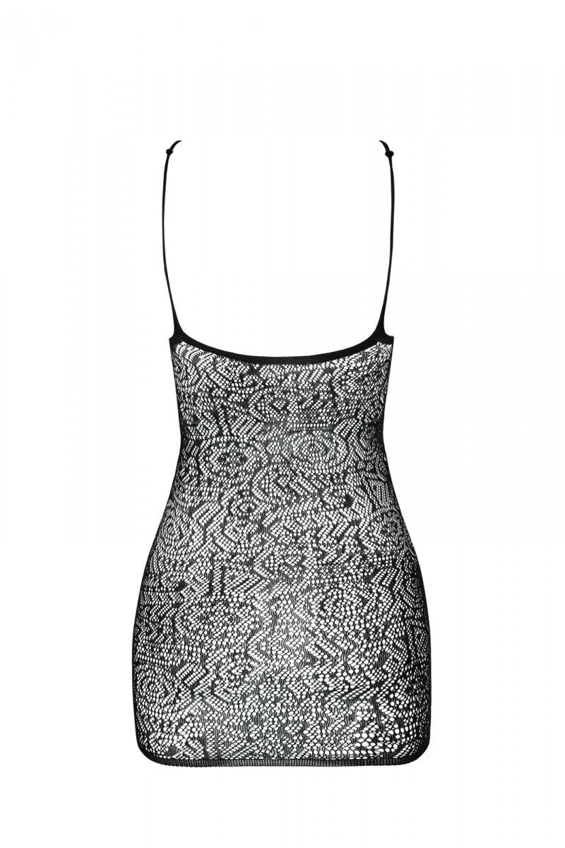 Ажурное мини-платье на тонких бретелях Passion BS096 One Size, red, плетение на груди