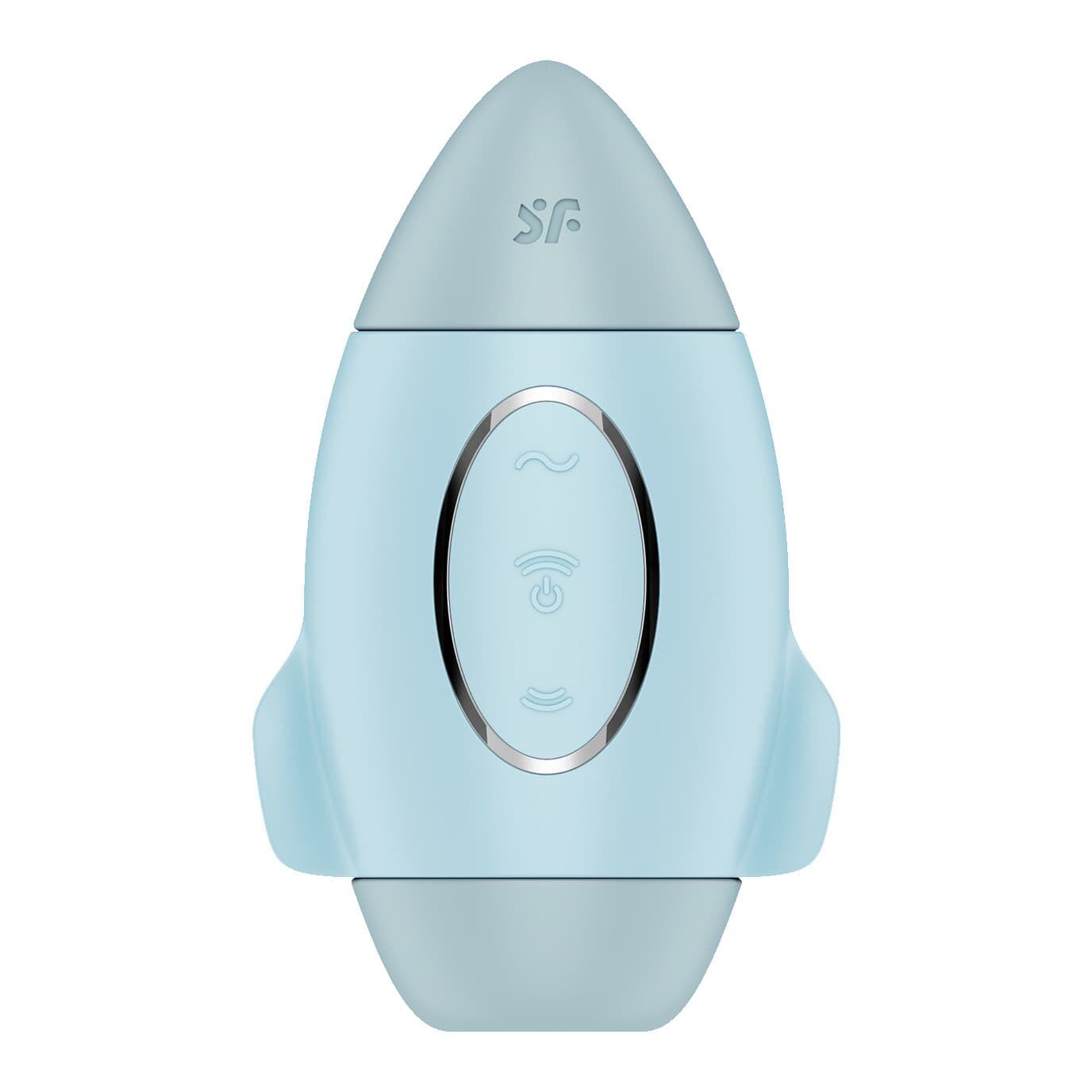 Вакуумный стимулятор с вибрацией Satisfyer Mission Control Blue, 2 независимых мотора