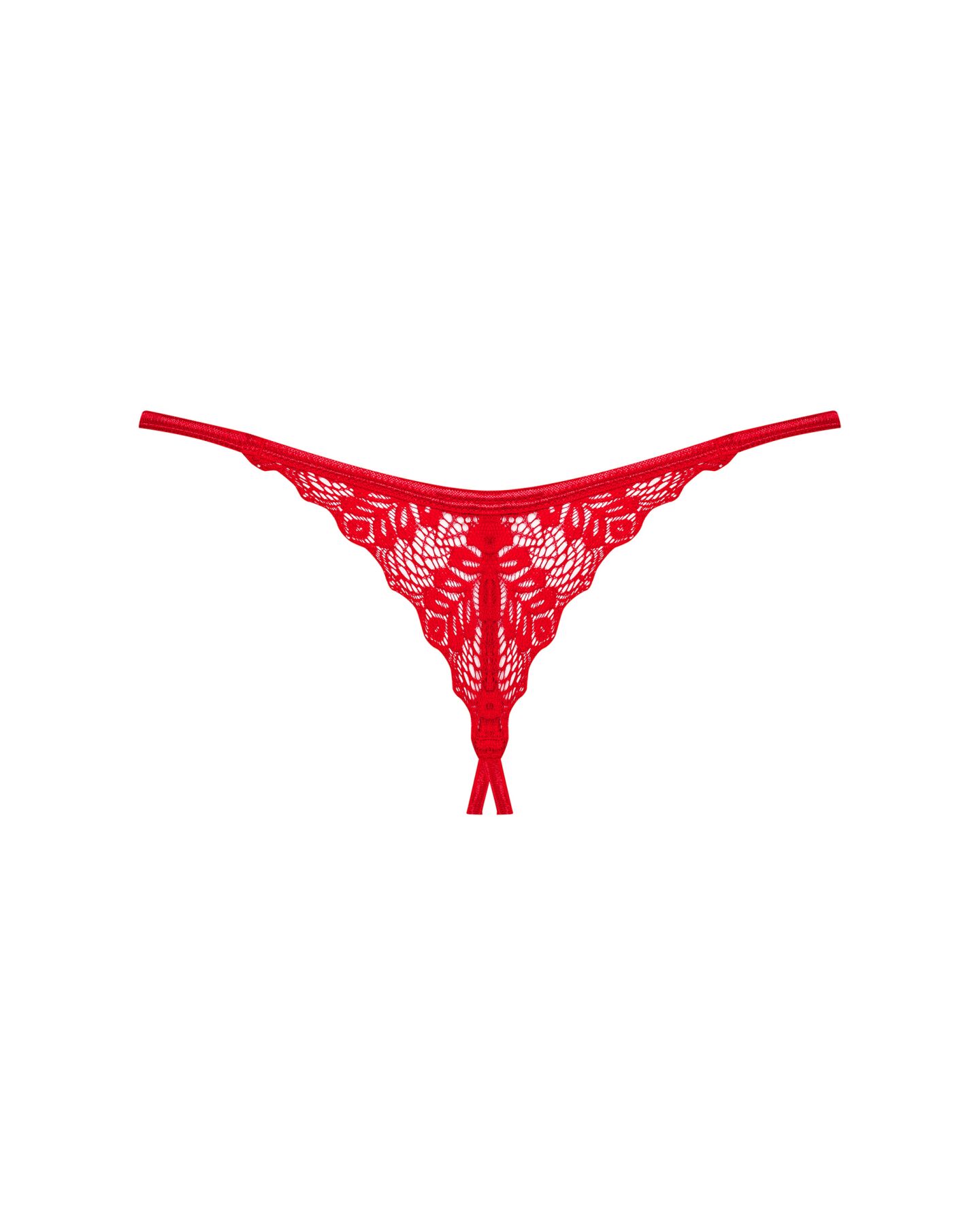 Трусики з доступом Obsessive Ingridia crotchless thong M/L, червоні