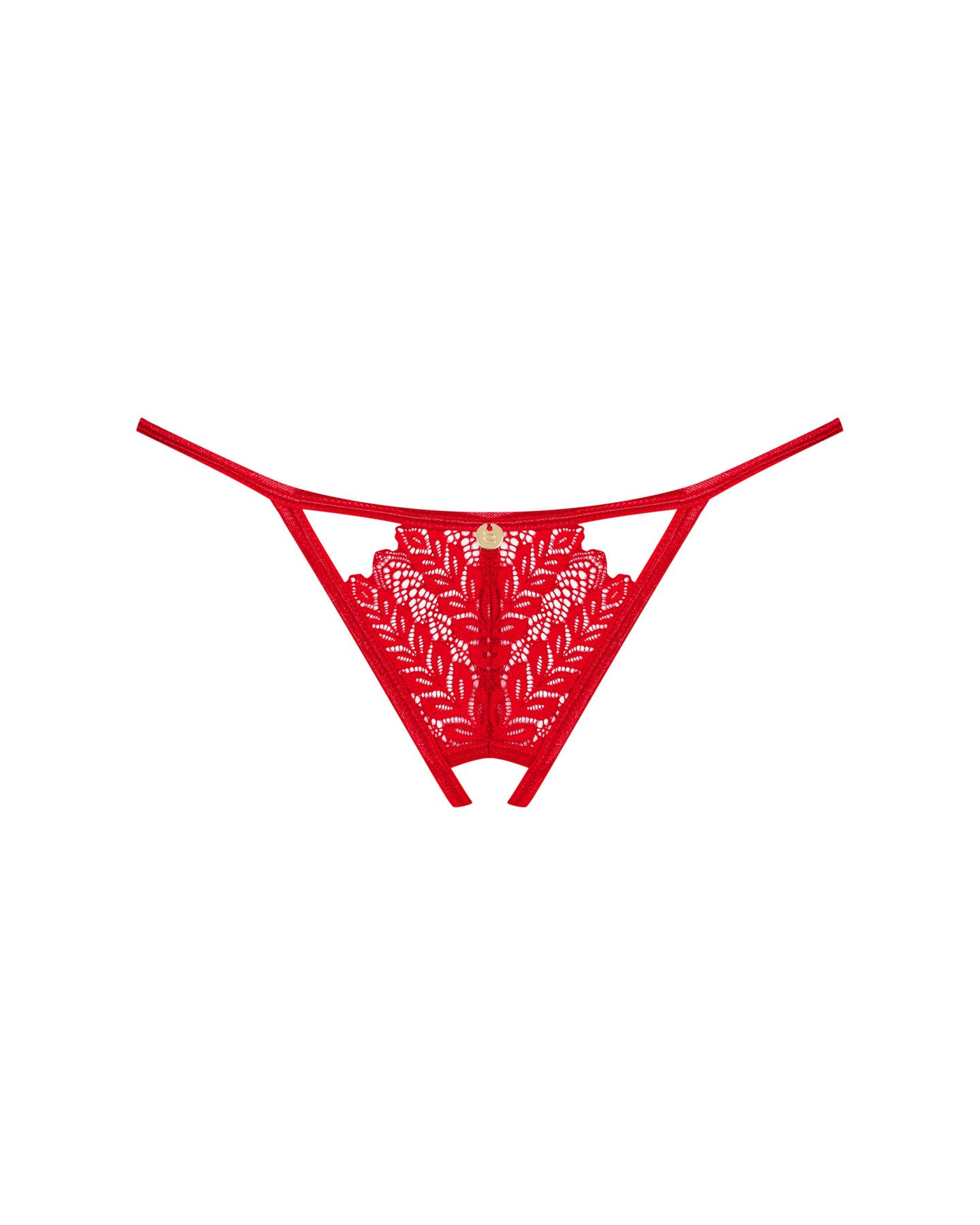 Трусики с доступом Obsessive Ingridia crotchless thong XL/2XL, красные