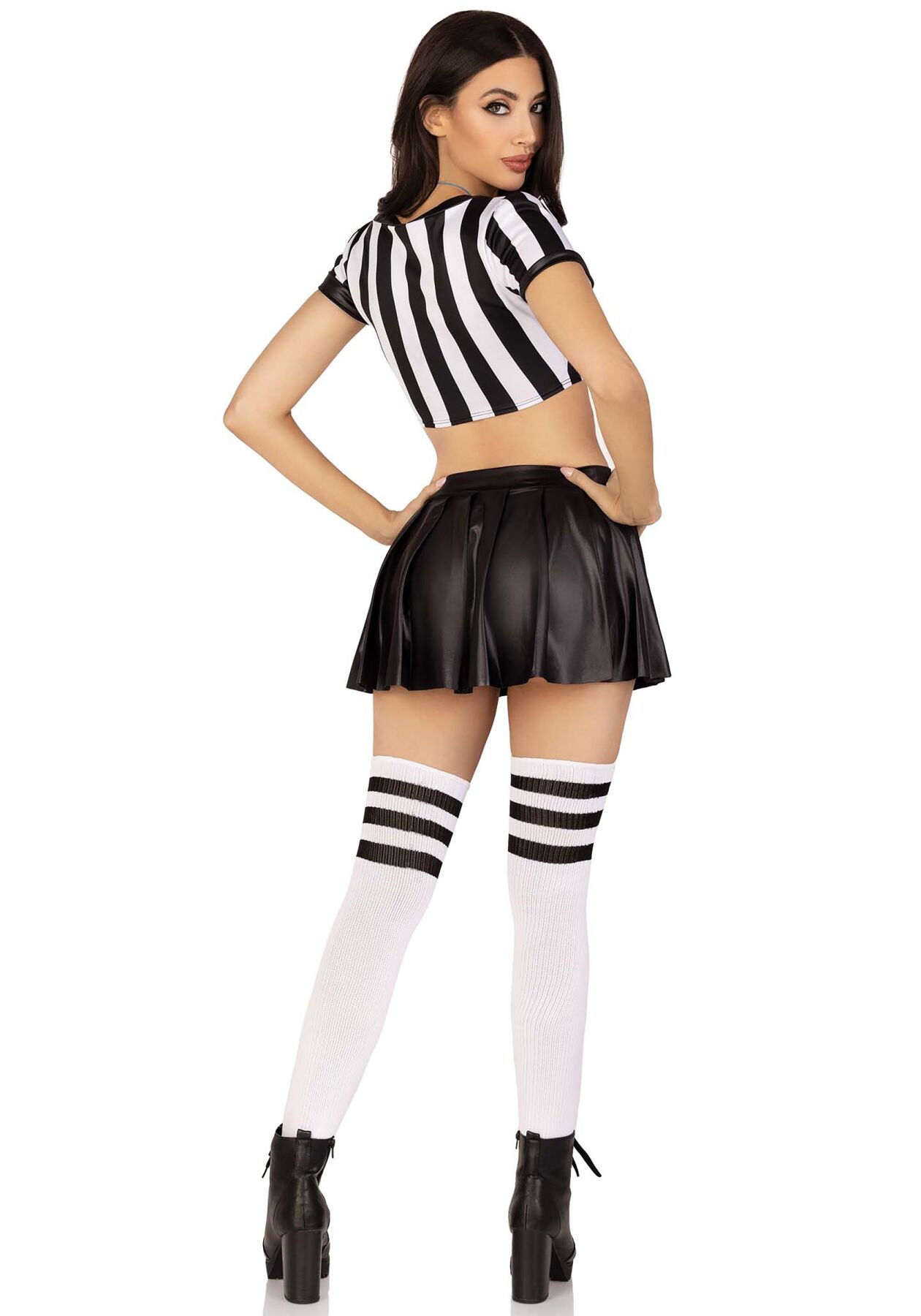 Костюм рефери Leg Avenue Time Out Referee M, кроп-топ, юбка, свисток
