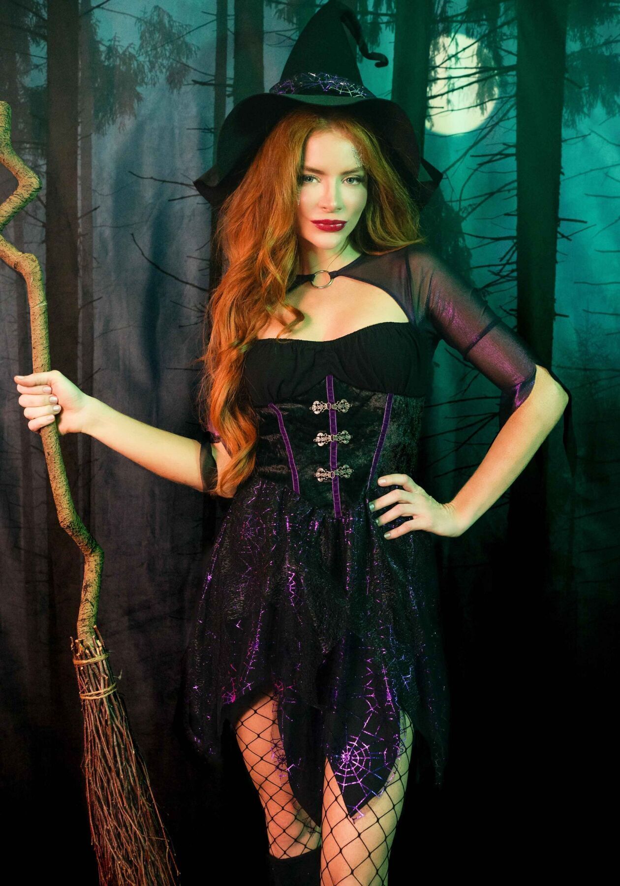 Костюм ведьмы Leg Avenue Mystical Witch L, платье, шляпа