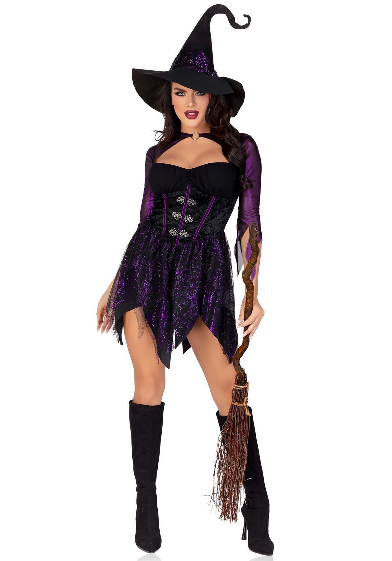 Костюм ведьмы Leg Avenue Mystical Witch L, платье, шляпа