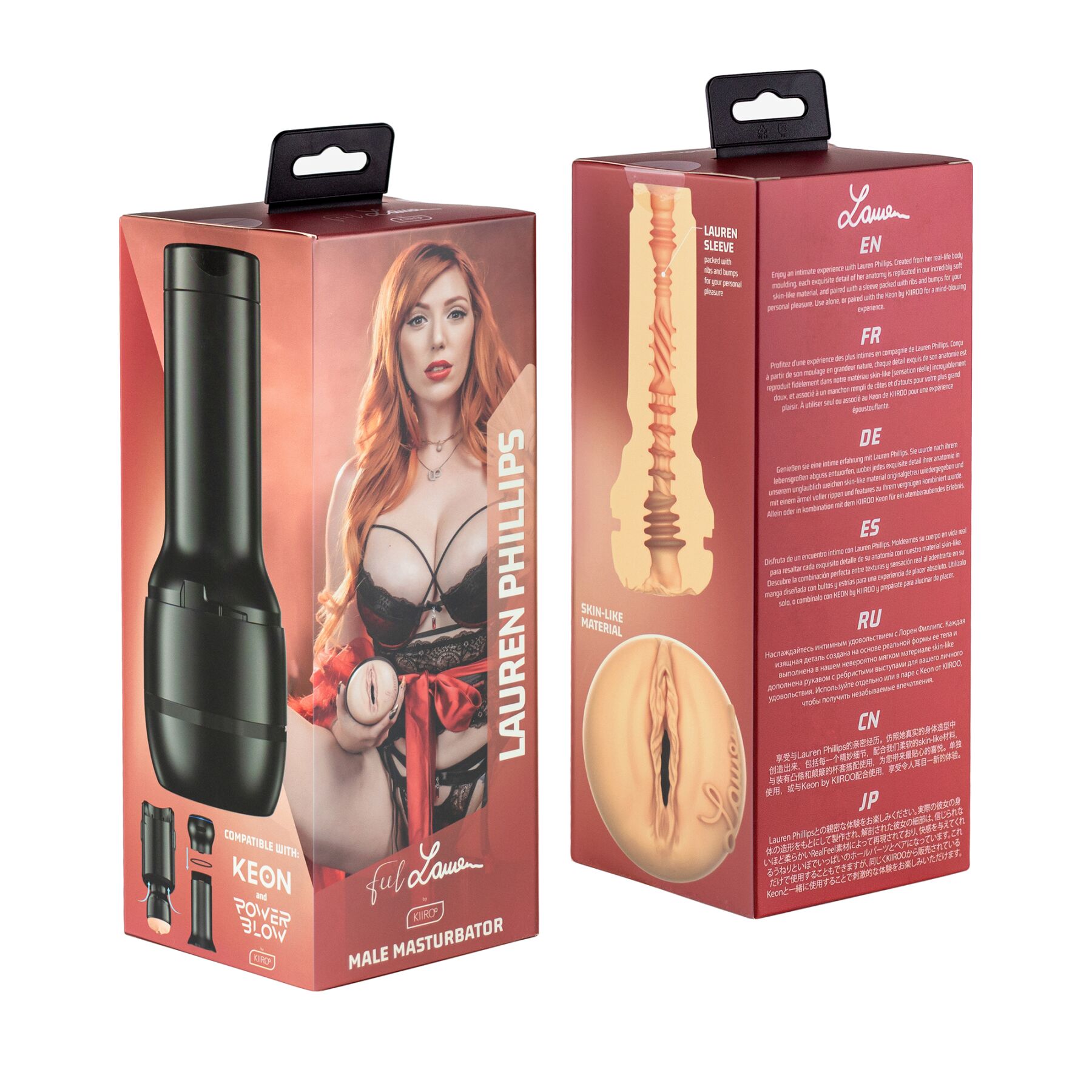 Мастурбатор Kiiroo Feel Lauren Phillips PBC, совместимый с PowerBlow и Keon