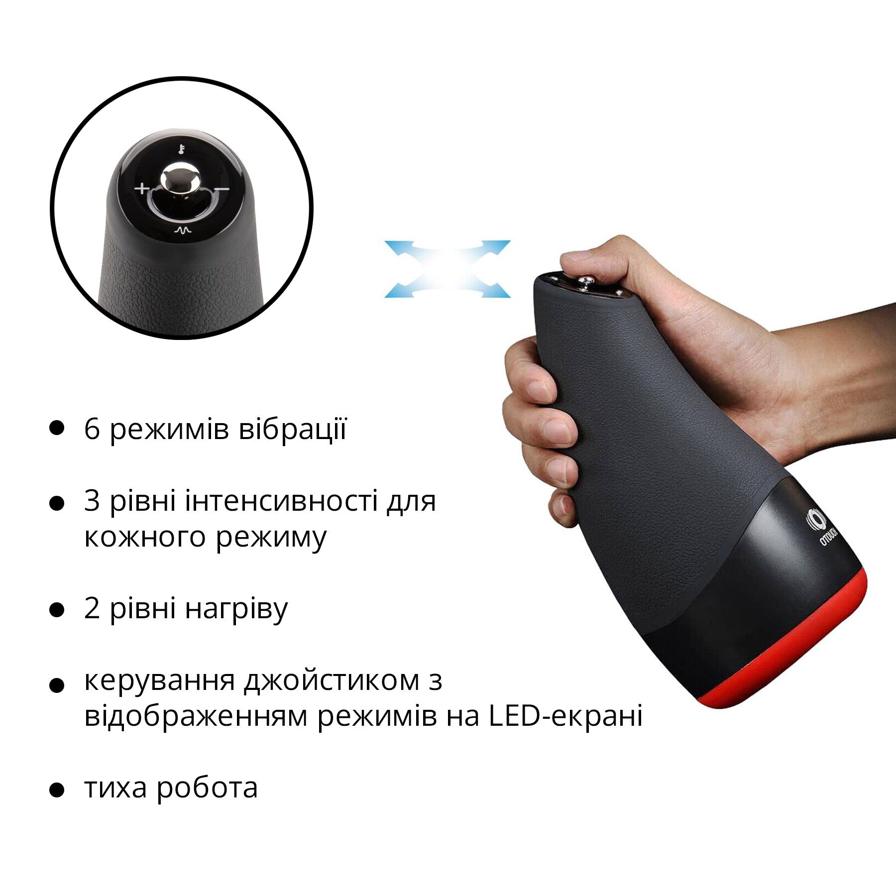 Премиальный мастурбатор Otouch CHIVEN 3, 6 режимов, 3 уровня интенсивности, подогрев, джойстик