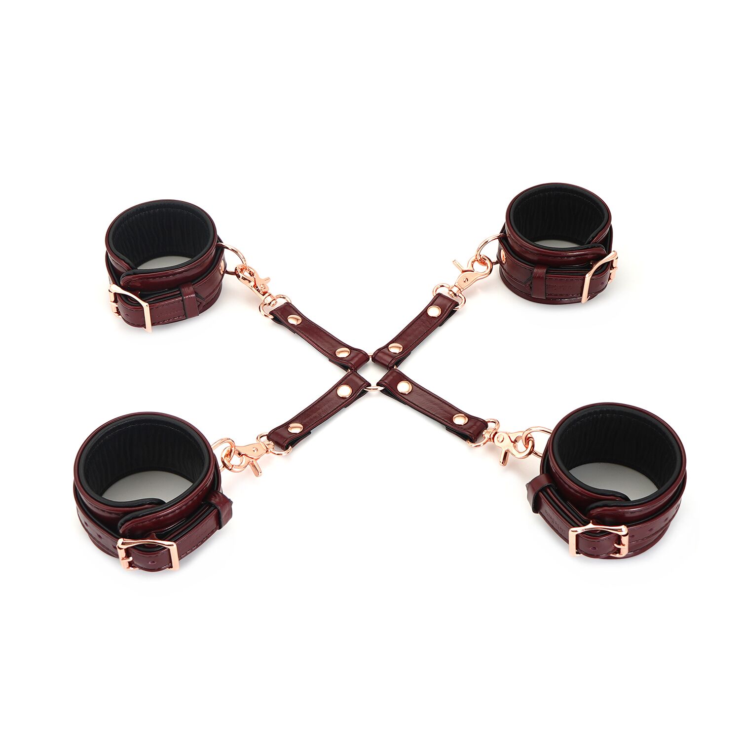 Кожаная крестовина Liebe Seele Wine Red Hogtie
