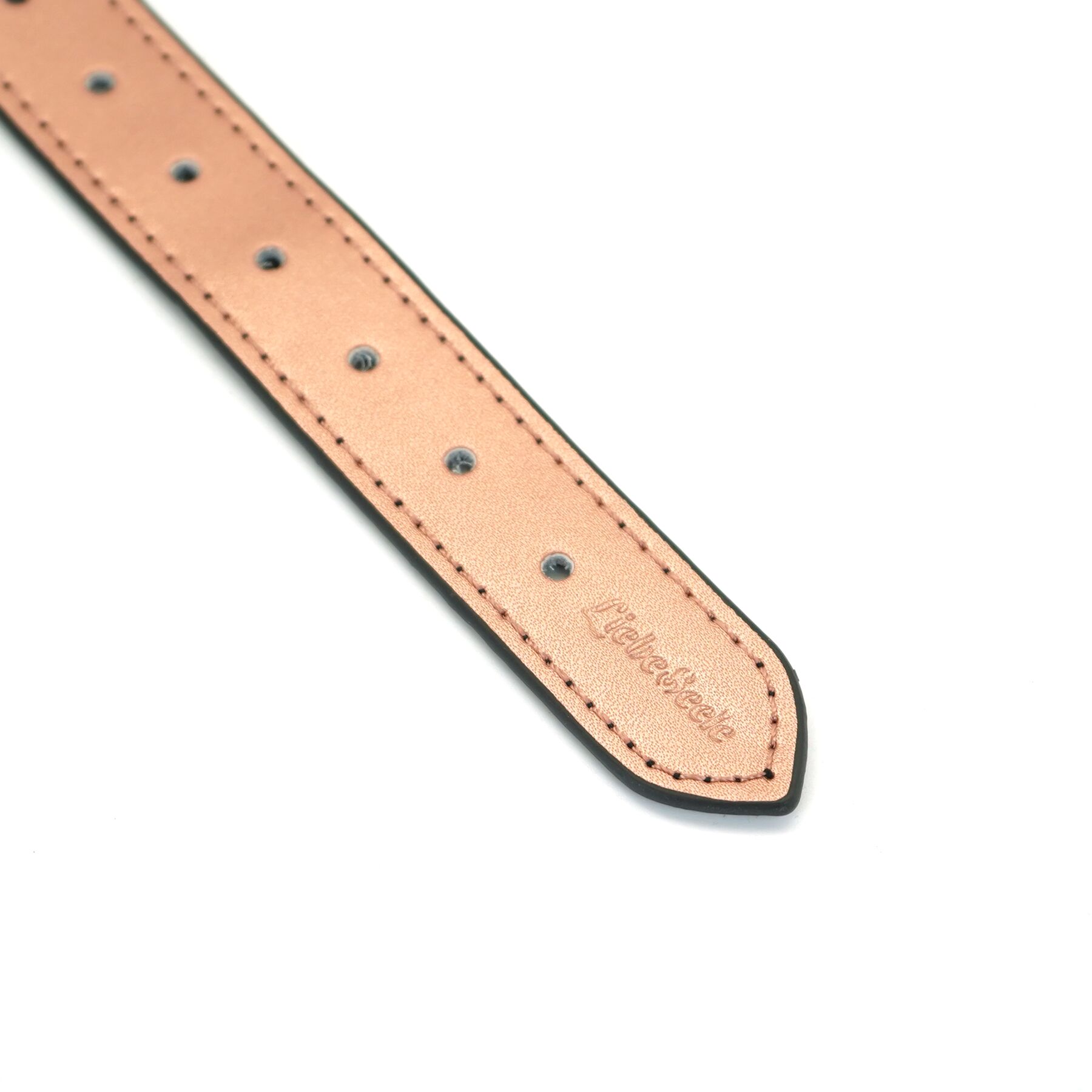 Кляп Liebe Seele Rose Gold Memory Ball Gag, силіконова кулька, діаметр 4,3 см, шкіряний ремінець