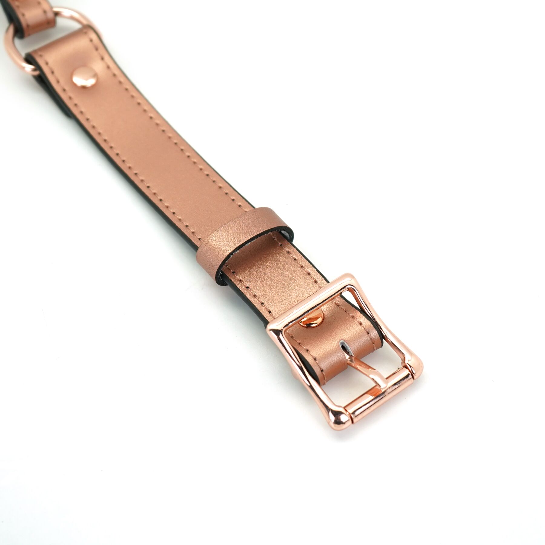 Кляп Liebe Seele Rose Gold Memory Ball Gag, силіконова кулька, діаметр 4,3 см, шкіряний ремінець