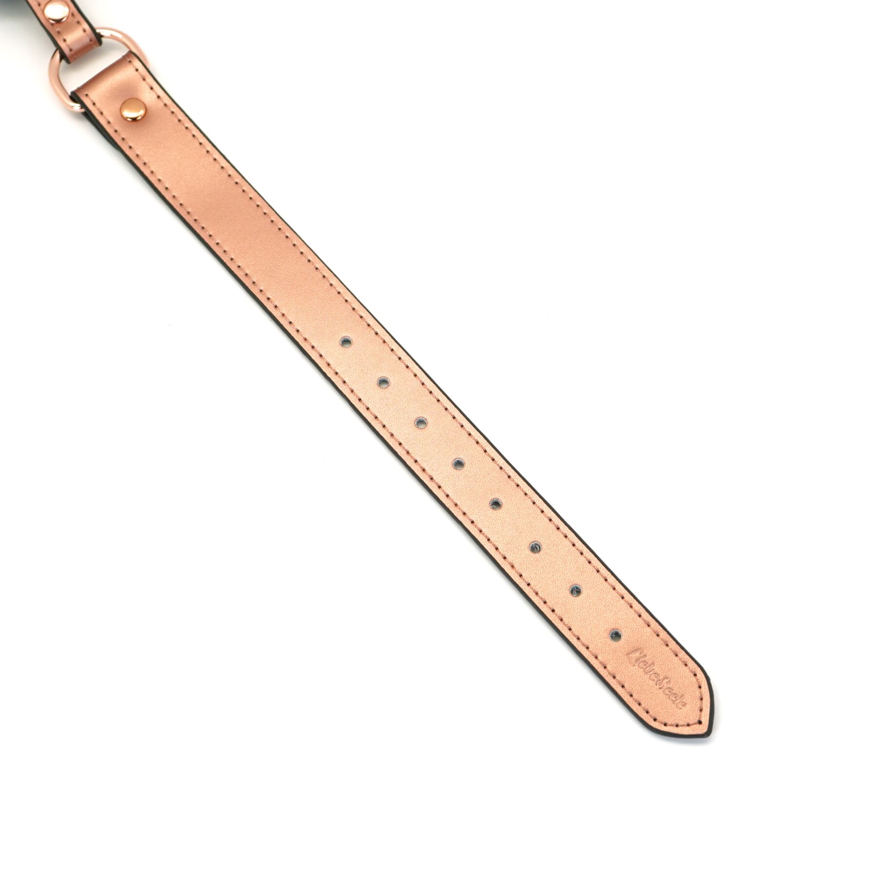 Кляп Liebe Seele Rose Gold Memory Ball Gag, силіконова кулька, діаметр 4,3 см, шкіряний ремінець