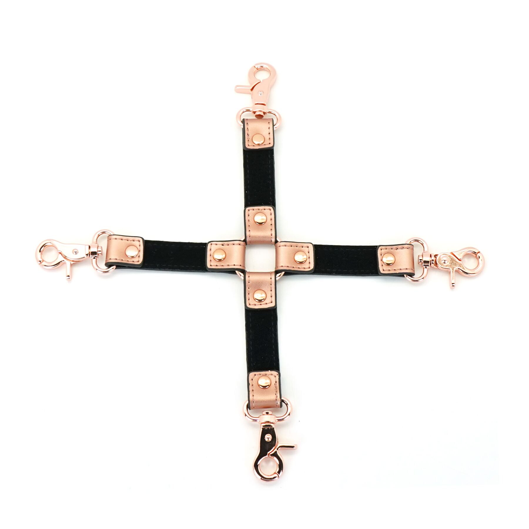 Хрестовина для фіксації Liebe Seele Rose Gold Memory Hog Tie, натуральна шкіра, рожеве золото