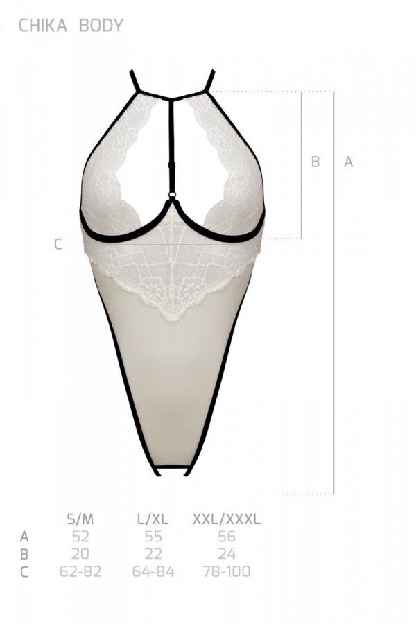 Боди с доступом Passion CHIKA BODY XXL/XXXL, cream