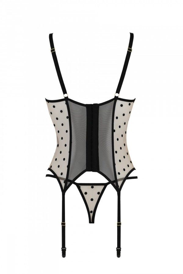 Корсет Passion MARINA CORSET, XXL/XXXL, beige, з відкритими чашками