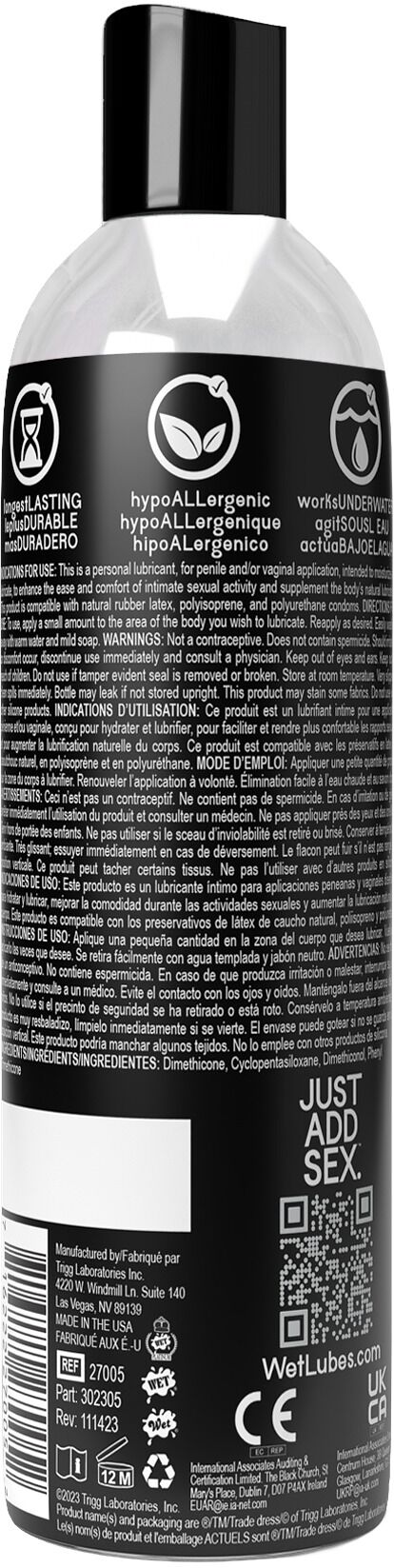 Лубрикант на силиконовой основе Wet Pure Silicone Platinum (118 мл)
