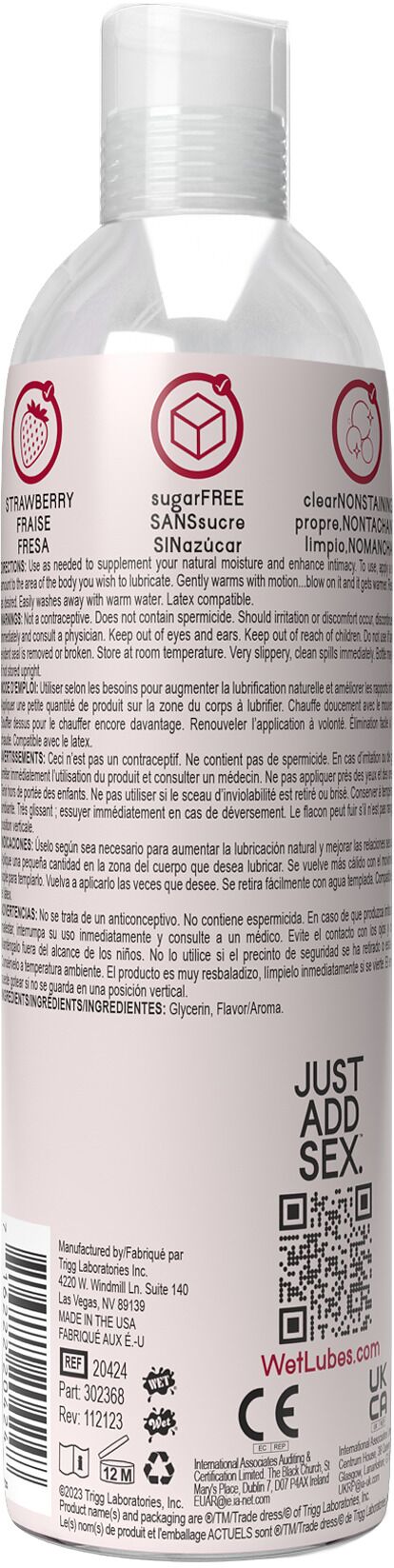 Розпродаж!!! Зігрівальний лубрикант Wet Warming Strawberry 4in1 118 мл (термін 06.07.2026)