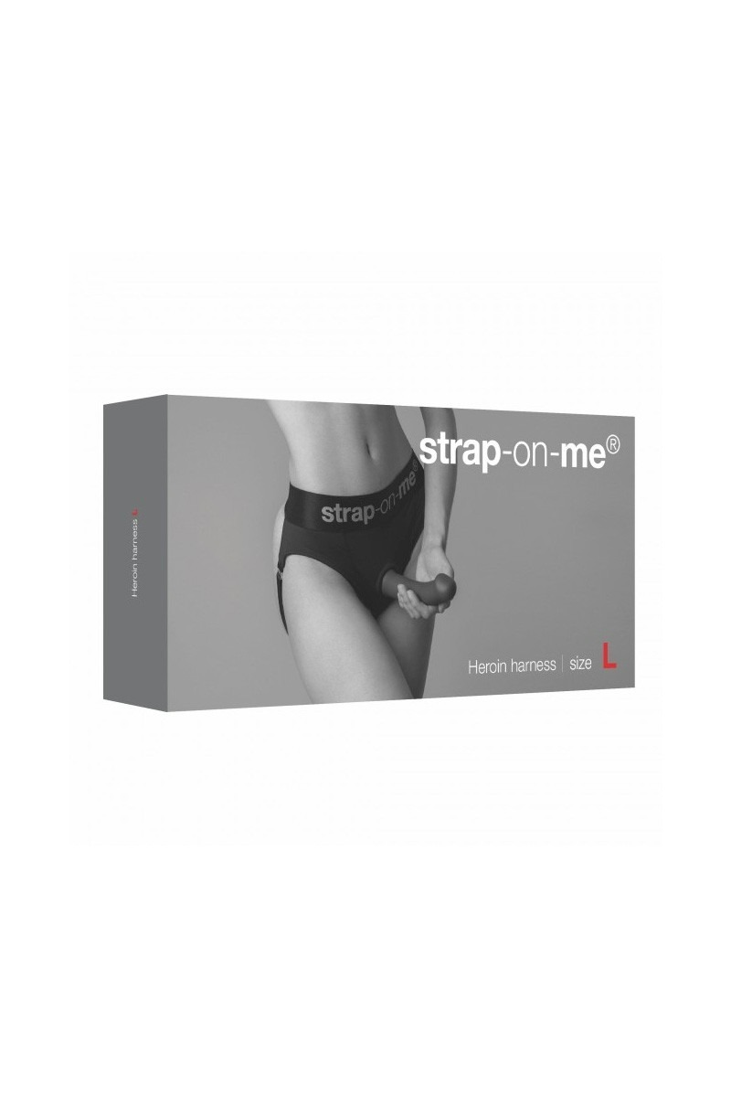 Трусики для страпона, S, Strap-On-Me кольцевое крепление, с отрытыми ягодицами, черные