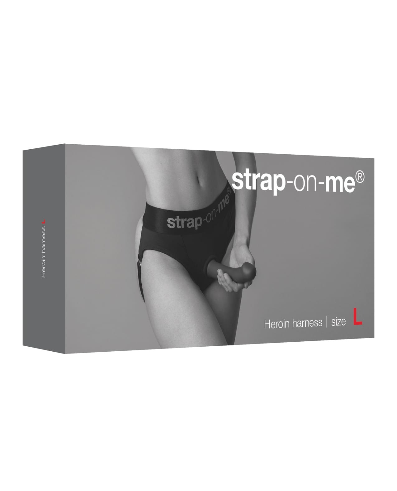 Трусики для страпону, L, Strap-On-Me кільцеве кріплення, з відритими сідницями, чорні