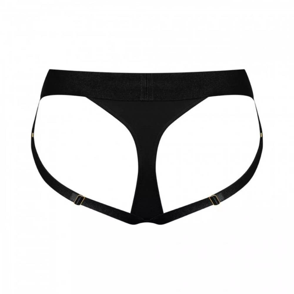 Трусики для страпону, XL, Strap-On-Me кільцеве кріплення, з відритими сідницями, чорні