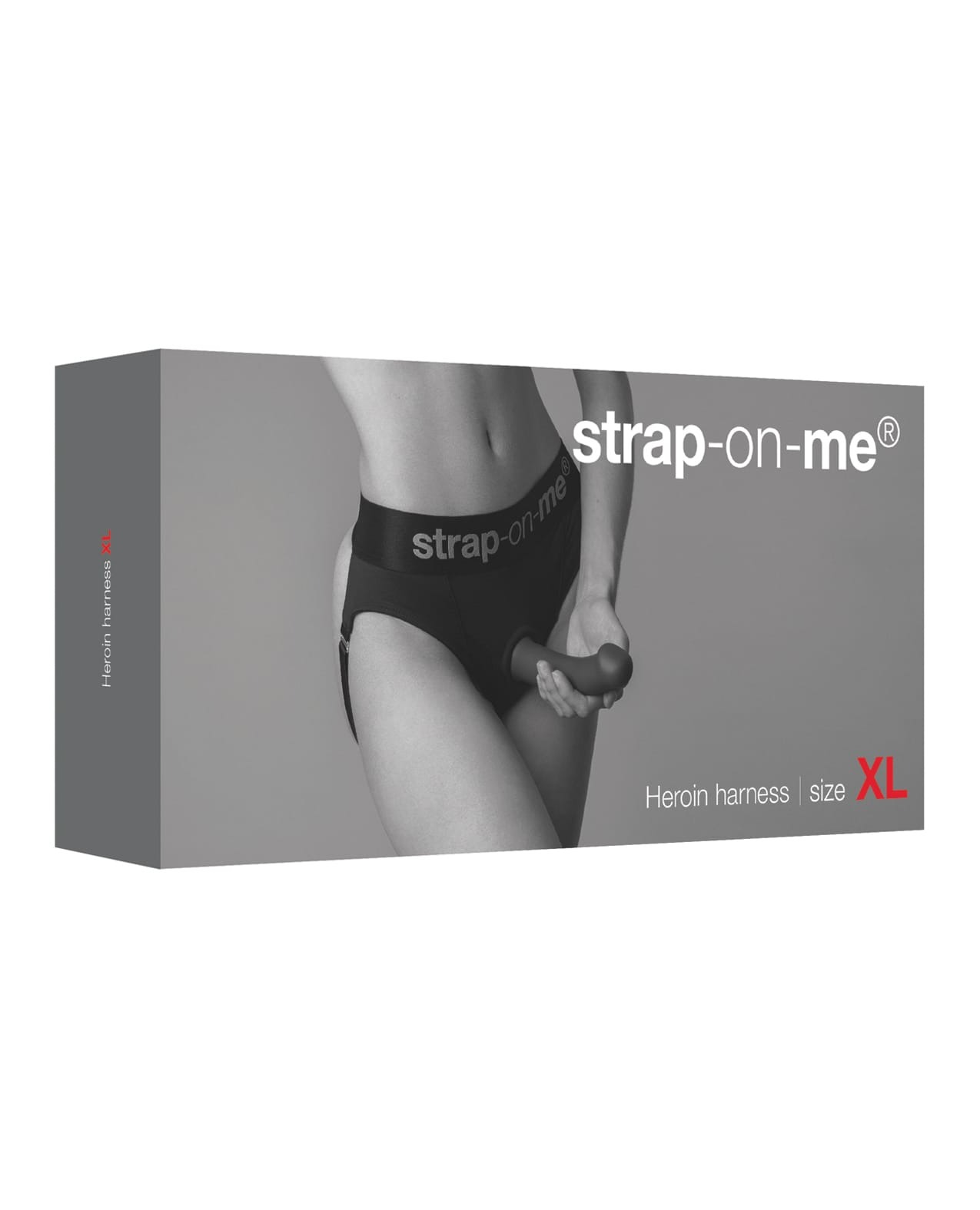 Трусики для страпону, XL, Strap-On-Me кільцеве кріплення, з відритими сідницями, чорні