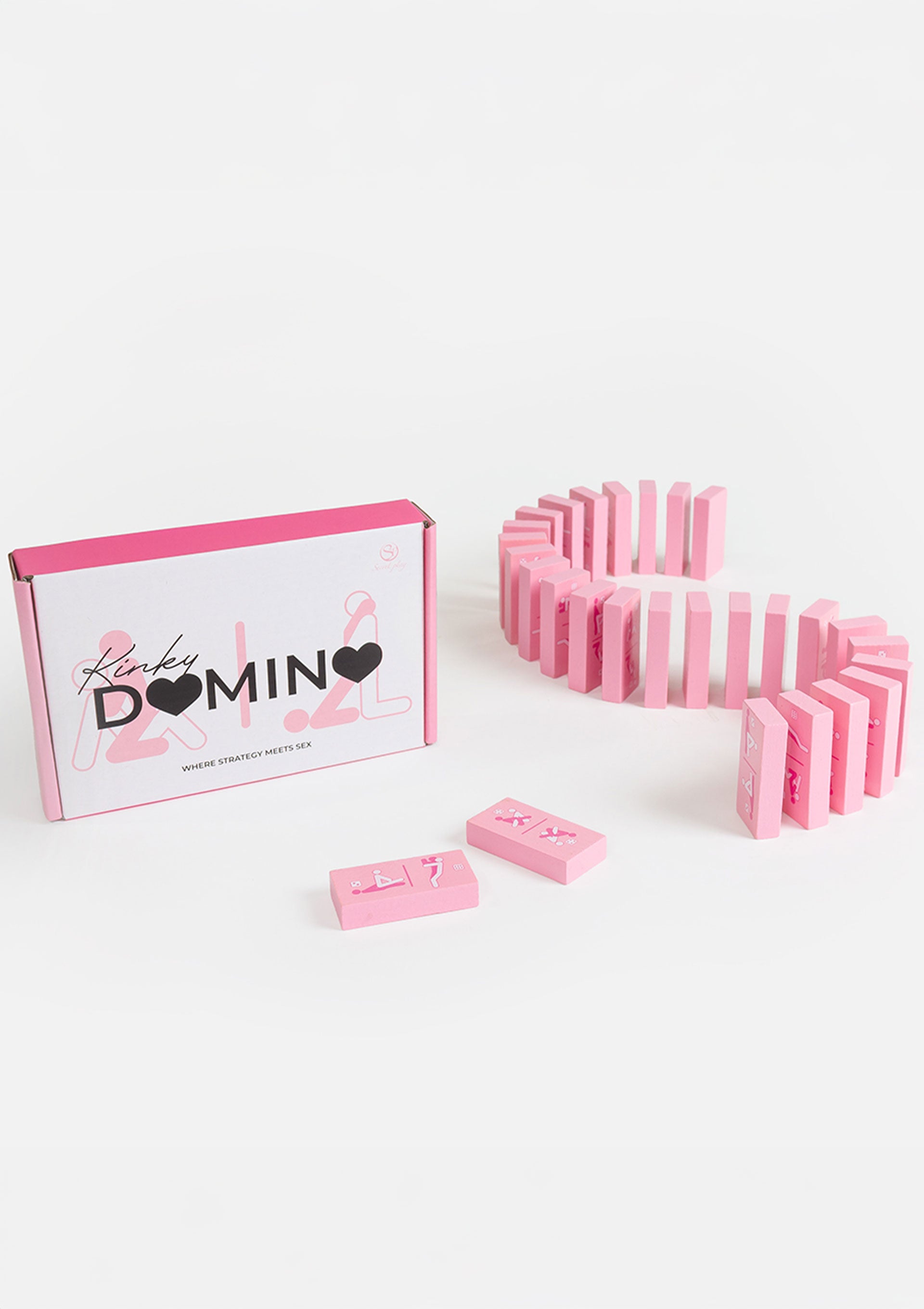 Ігра для пар Secret Play Kinky Domino, 28 доміно, рожева