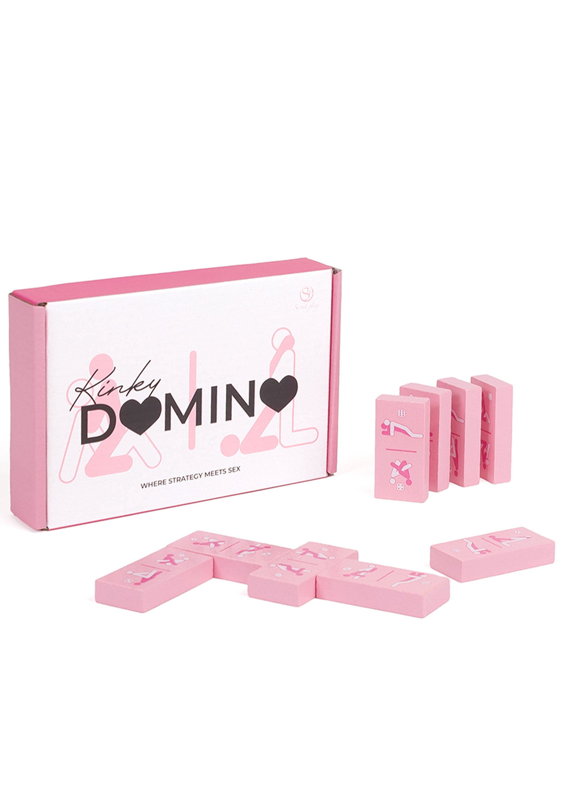 Ігра для пар Secret Play Kinky Domino, 28 доміно, рожева