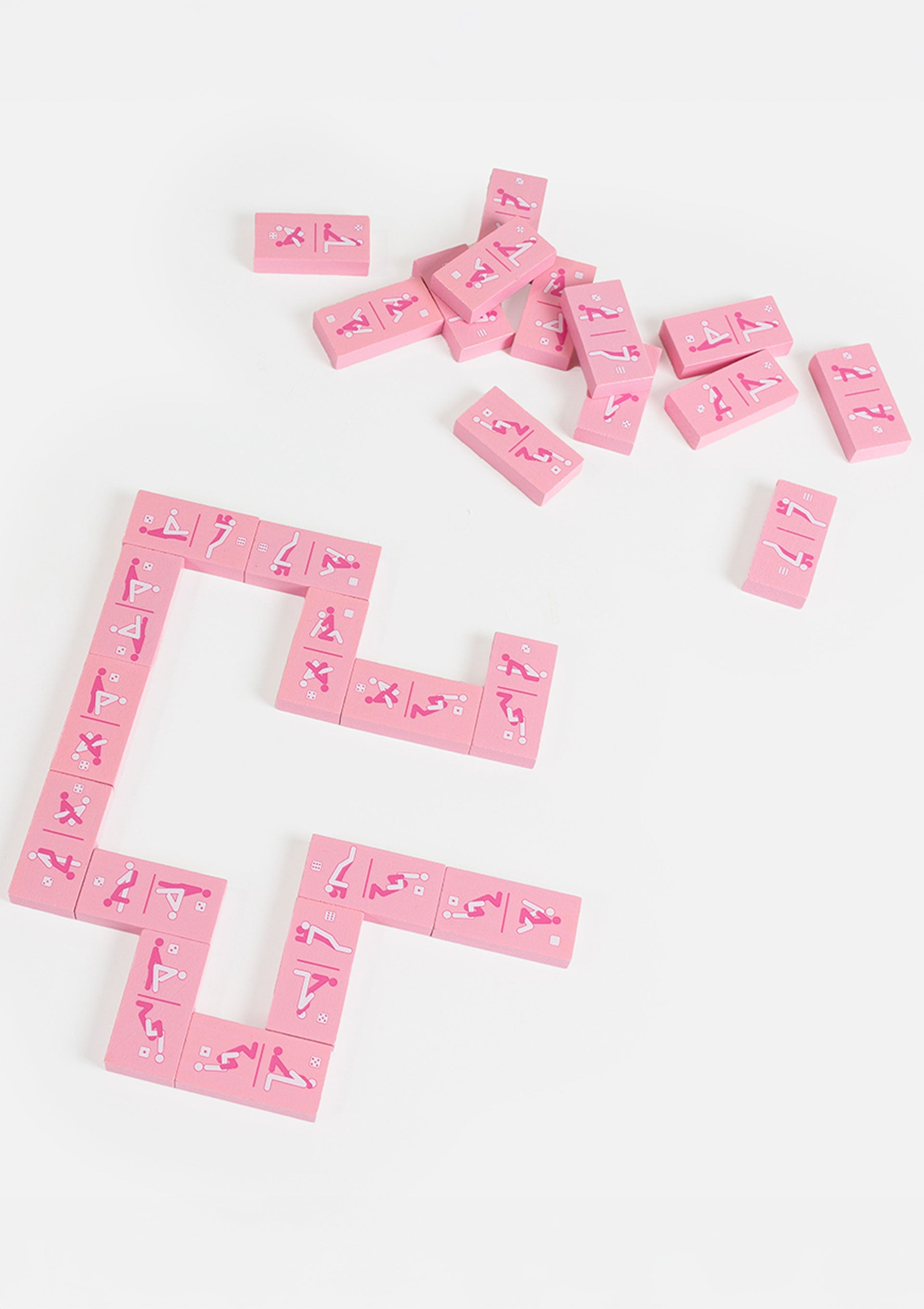 Ігра для пар Secret Play Kinky Domino, 28 доміно, рожева